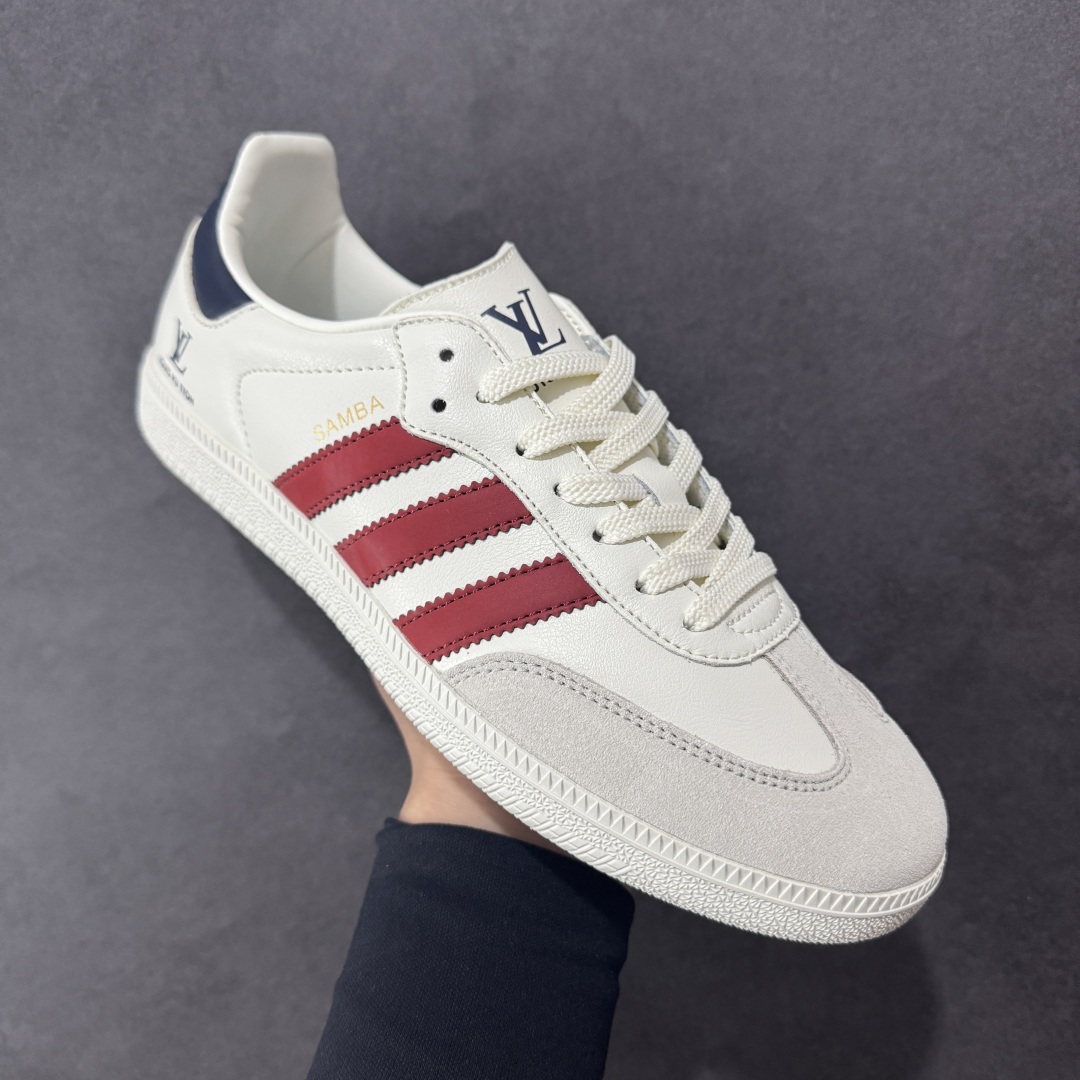 图片[3]-【定制版】Adidas SAMBA OG 德训鞋 LV联名款 高端定制桑巴系列 大厂纯原品质出货 超高清洁度 细节完美 舒适百搭 低帮休闲板鞋 男女同款 货号：GJ75811 尺码：36-45-选品中心