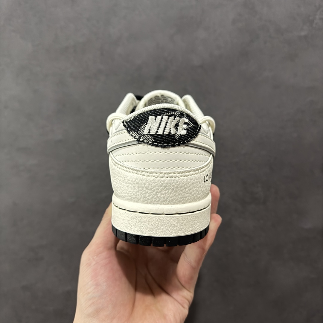 图片[4]-【定制版】Nike SB Dunk Low LV联名 绑带织布黑白勾 周年高端定制 低帮休闲板鞋 YX5066-338  #定制鞋盒 大厂纯原品质出货 超高清洁度 皮料切割干净无任何毛边 细节完美   尺码：36 36.5 37.5 38 36.5 39 40 40.5 41 42 42.5 43 44 44.5 45-选品中心
