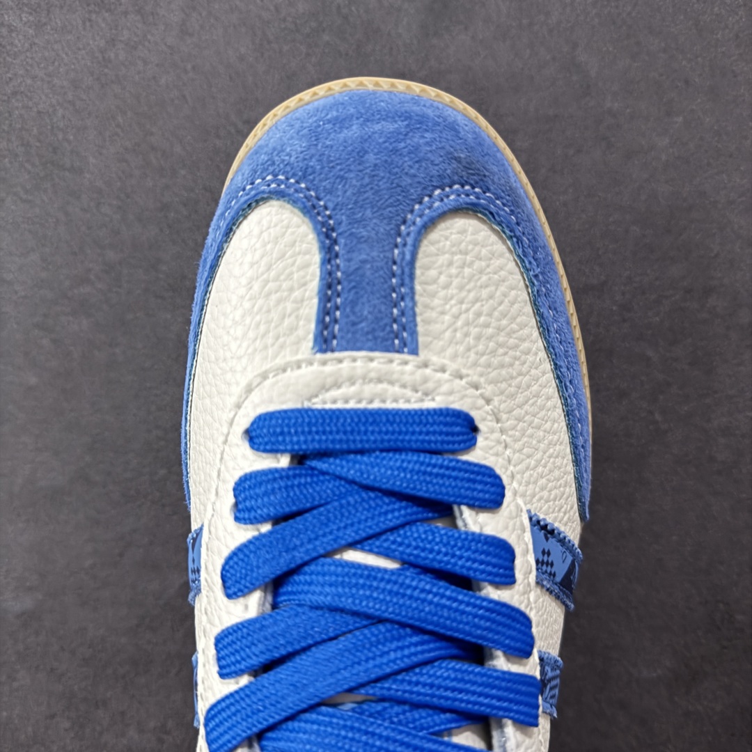 图片[8]-【定制版】adidas originals Samba OG x DIOR 蓝白 桑巴舞系列复古经典轻便板鞋 此款以简约大方的造型设计 给人以随性休闲的时尚格调 穿着舒适轻便，运动灵活自如 满足日常个性穿搭 货号：XR0004 尺码：36 36.5 37 38 38.5 39 40 40.5 41 42 42.5 43 44 44.5 45-选品中心