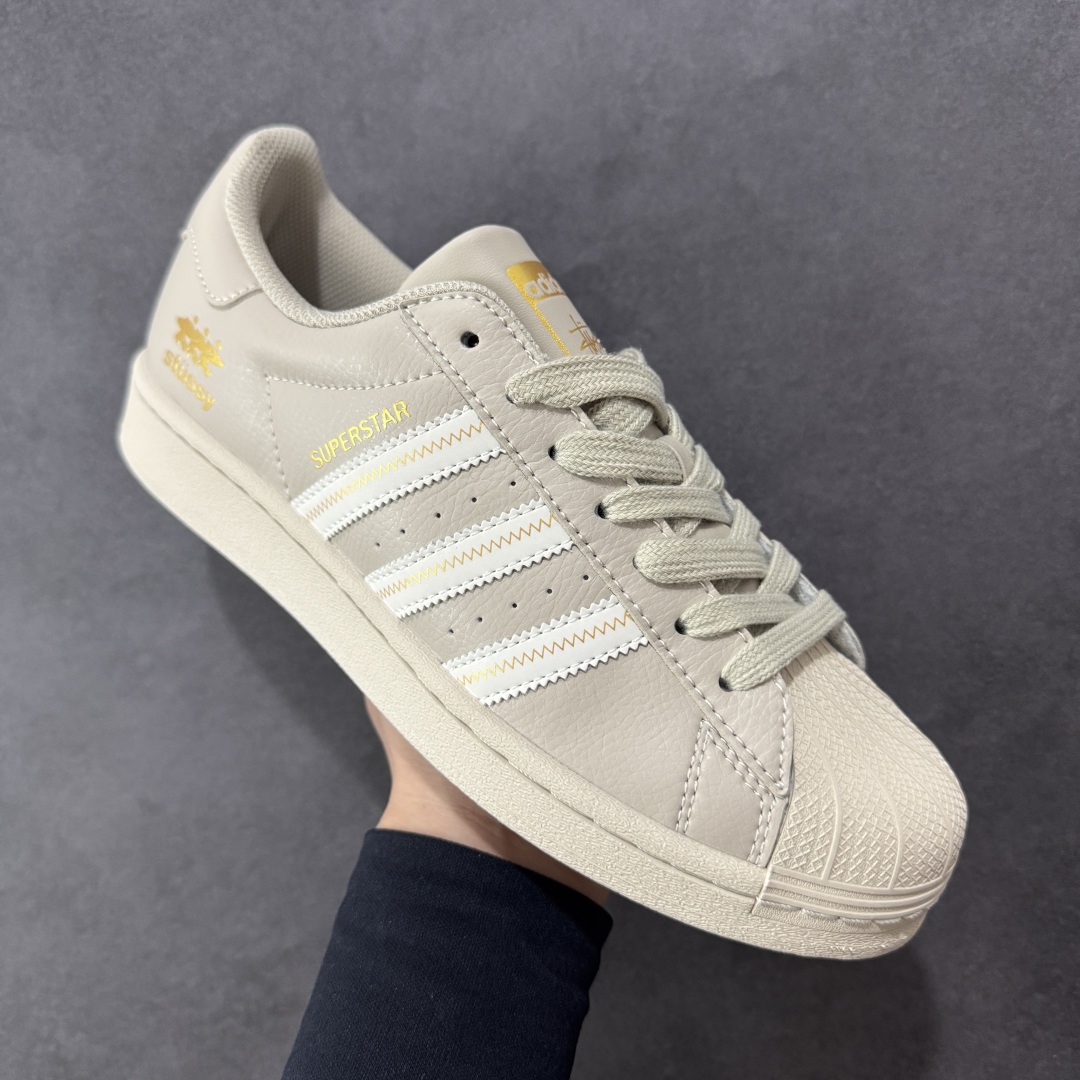 图片[3]-【定制版】AD Originals Superstar x Stussy 棕白 采用全新头层拼接皮革材质 后跟采用特色3D立体印字 渠道正品订单 诠释市场最高工艺水平 全鞋进口头层皮料打造 区别市面普通真标版本，进出专柜无压力 货号：SD6811 尺码：36-45-选品中心