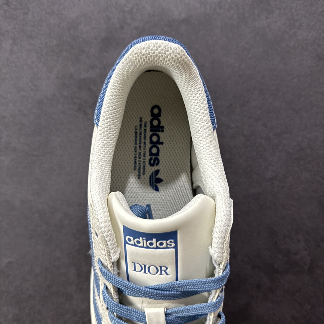 图片[7]-【定制版】AD Originals Superstar x DIOR 白蓝 采用全新头层拼接皮革材质 后跟采用特色3D立体印字 渠道正品订单 诠释市场最高工艺水平 全鞋进口头层皮料打造 区别市面普通真标版本，进出专柜无压力 货号：AD8010 尺码：36-45-选品中心