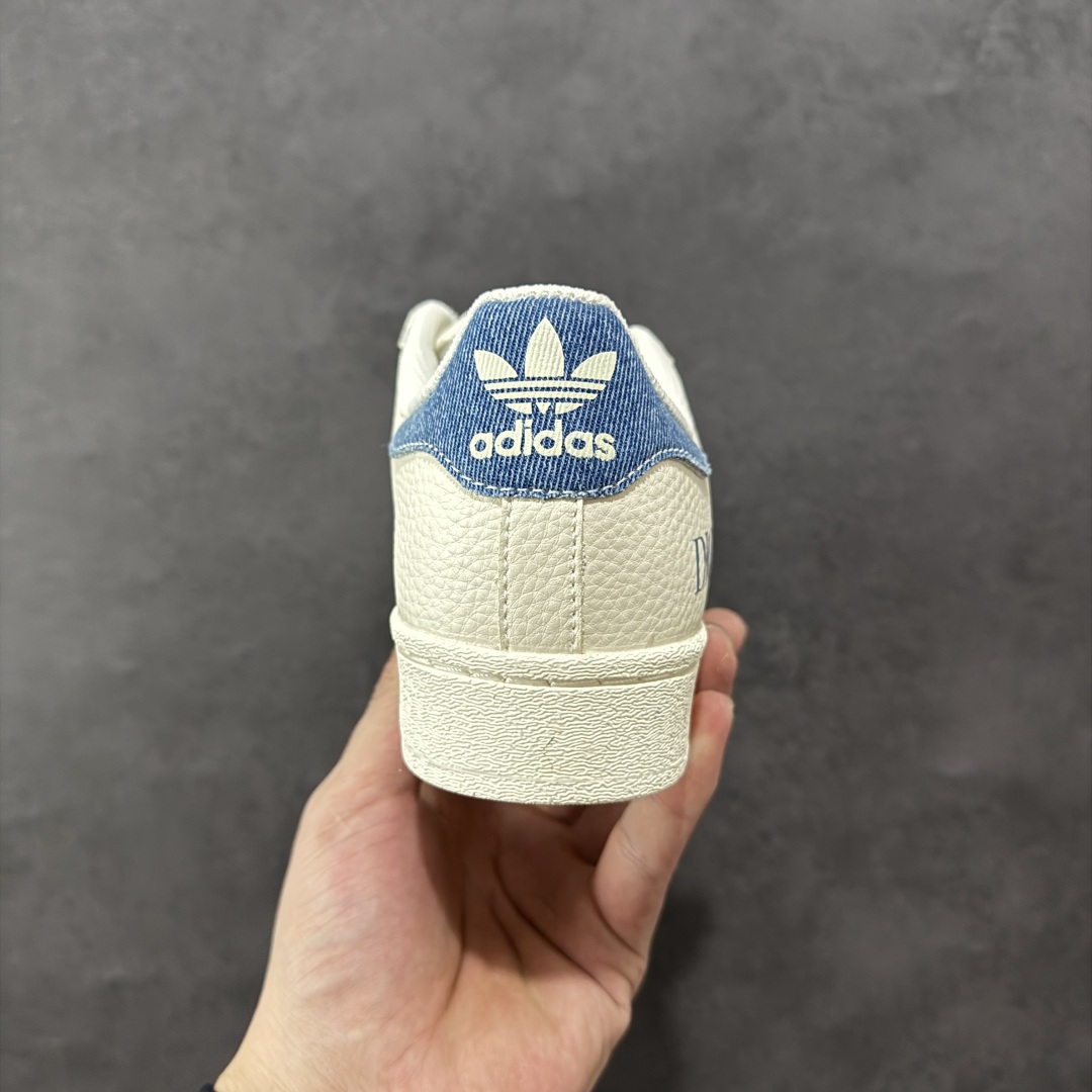 图片[4]-【定制版】AD Originals Superstar x DIOR 白蓝 采用全新头层拼接皮革材质 后跟采用特色3D立体印字 渠道正品订单 诠释市场最高工艺水平 全鞋进口头层皮料打造 区别市面普通真标版本，进出专柜无压力 货号：AD8010 尺码：36-45-选品中心