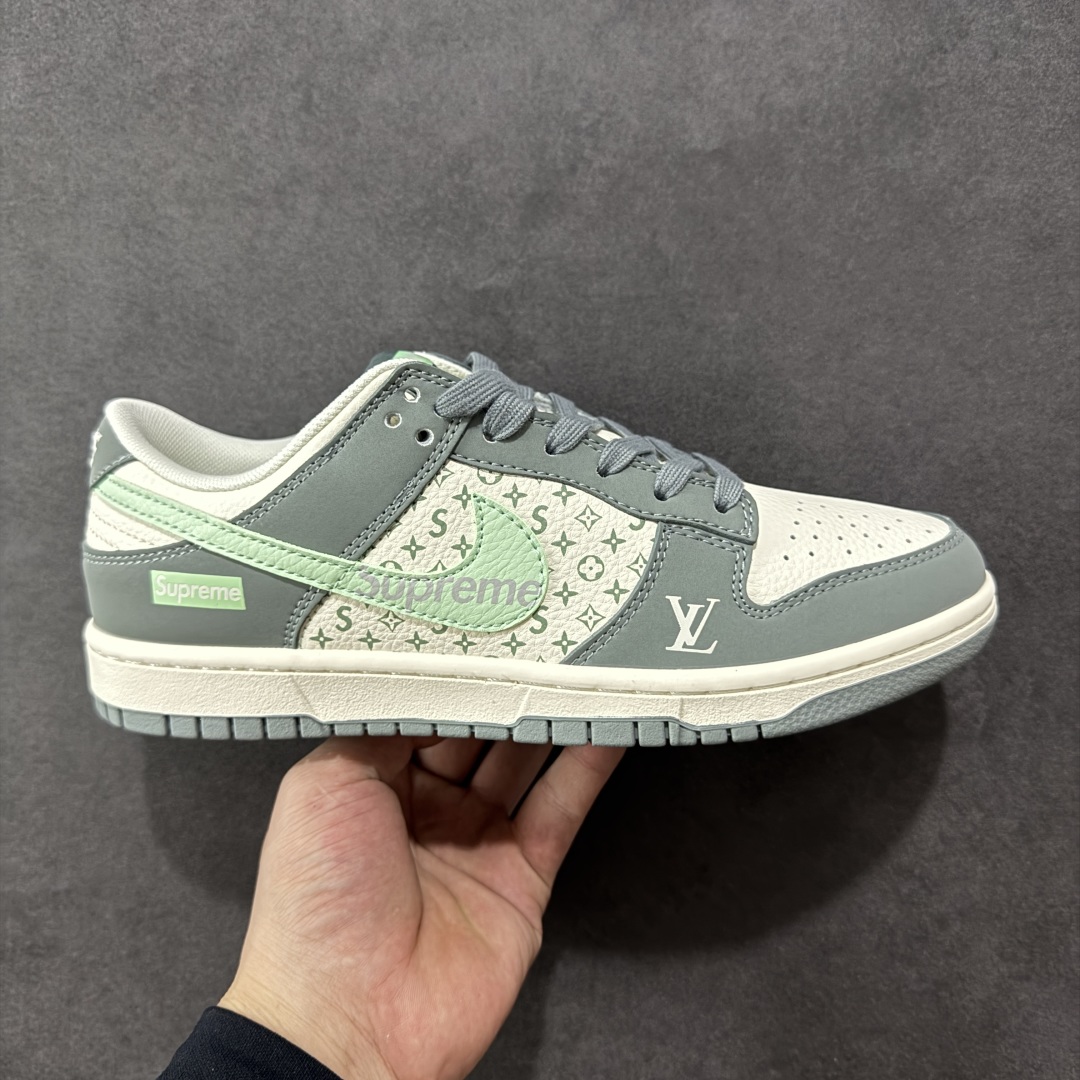  
【定制版】Nike SB Dunk Low LV联名 青灰 周年高端定制 低帮休闲板鞋 ZH2598