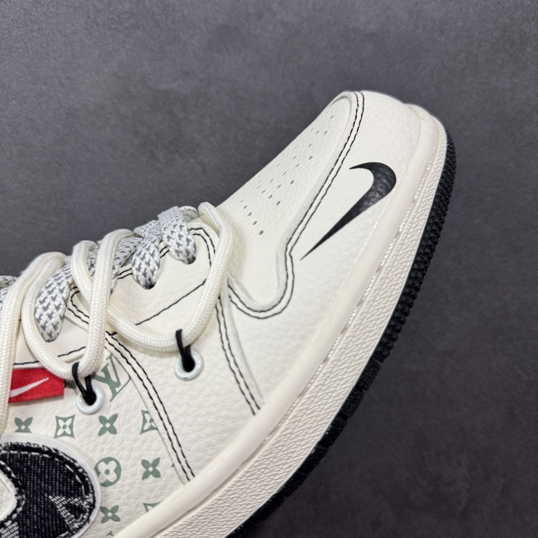 图片[5]-【定制版】Air Jordan 1 Low AJ1 乔1 LV联名 黑布勾抽绳 高端定制 低帮复古篮球鞋 YX5066-356  #定制鞋盒 大厂纯原品质出货 超高清洁度 皮料切割干净无任何毛边 细节完美   尺码：36 36.5 37.5 38 38.5 39 40 40.5 41 42 42.5 43 44 44.5 45-选品中心