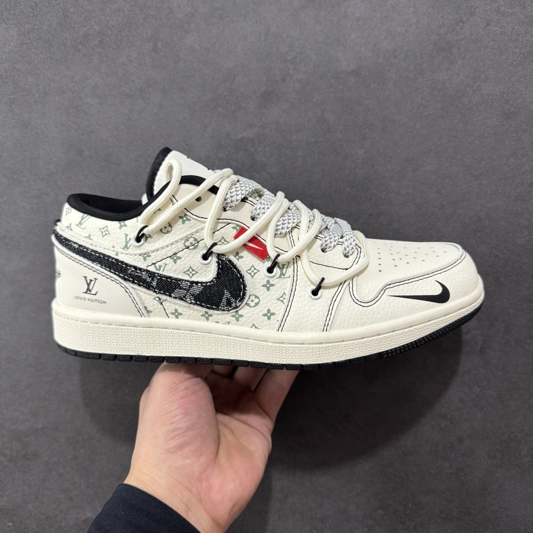 【定制版】Air Jordan 1 Low AJ1 乔1 LV联名 黑布勾抽绳 高端定制 低帮复古篮球鞋 YX5066-356  #定制鞋盒 大厂纯原品质出货 超高清洁度 皮料切割干净无任何毛边 细节完美   尺码:36 36.5 37.5 38 38.5 39 40 40.5 41 42 42.5 43 44 44.5 45-选品中心