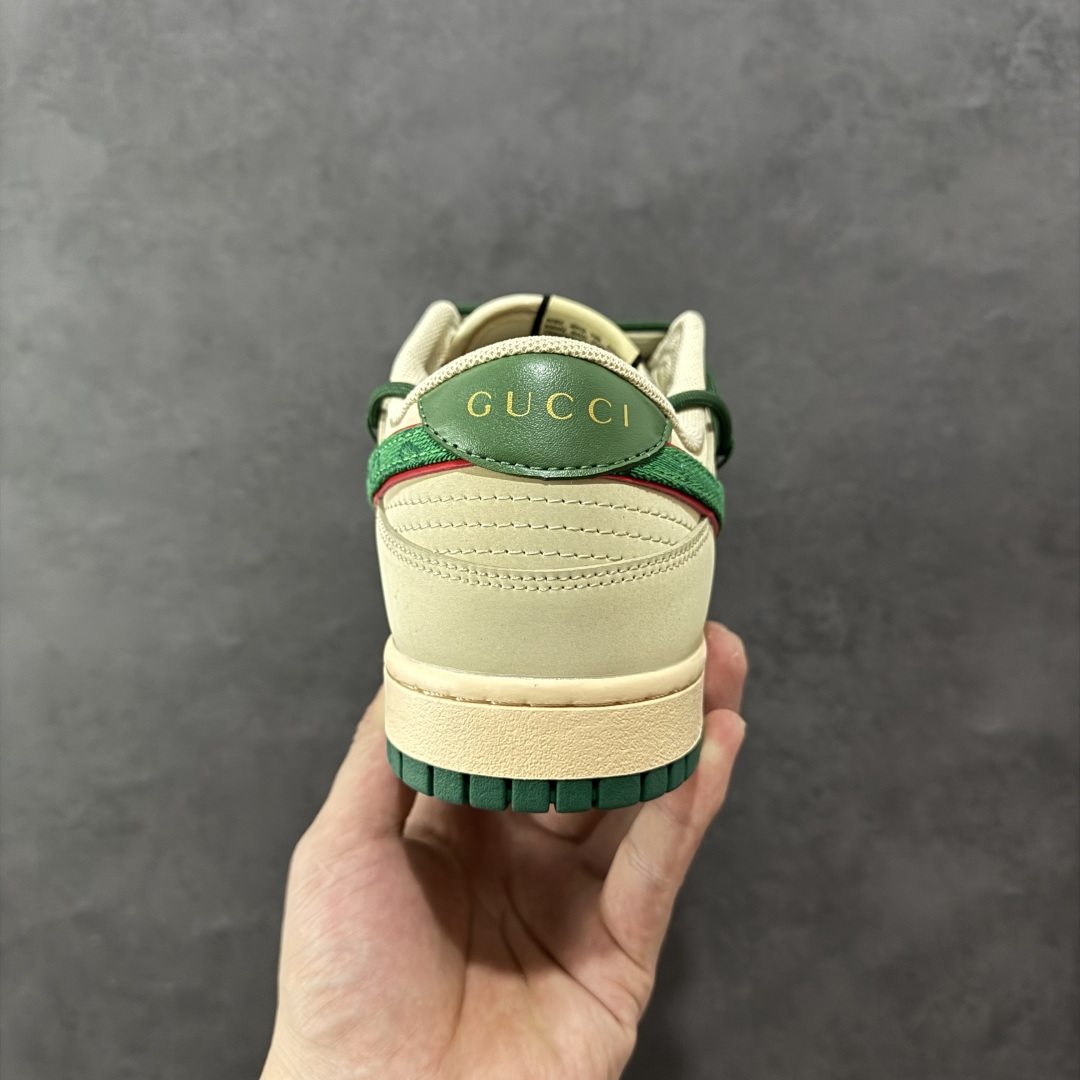 
【定制版】Nike SB Dunk Low Gucci联名 绑带绿勾勾 周年高端定制 低帮休闲板鞋 