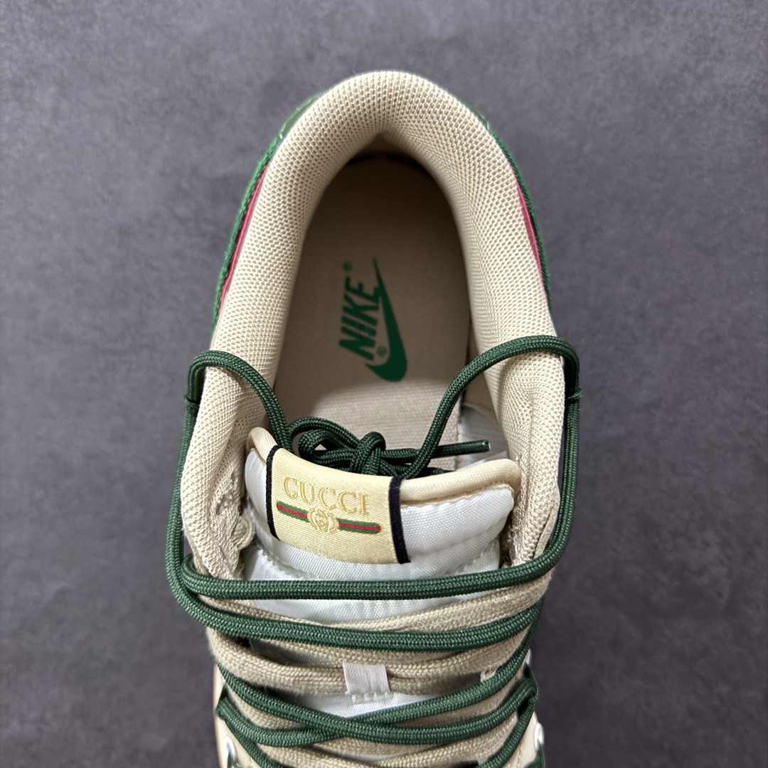  
【定制版】Nike SB Dunk Low Gucci联名 绑带绿勾勾 周年高端定制 低帮休闲板鞋 