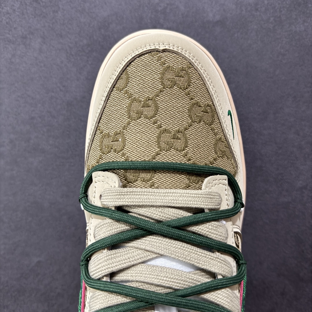  
【定制版】Nike SB Dunk Low Gucci联名 绑带绿勾勾 周年高端定制 低帮休闲板鞋 