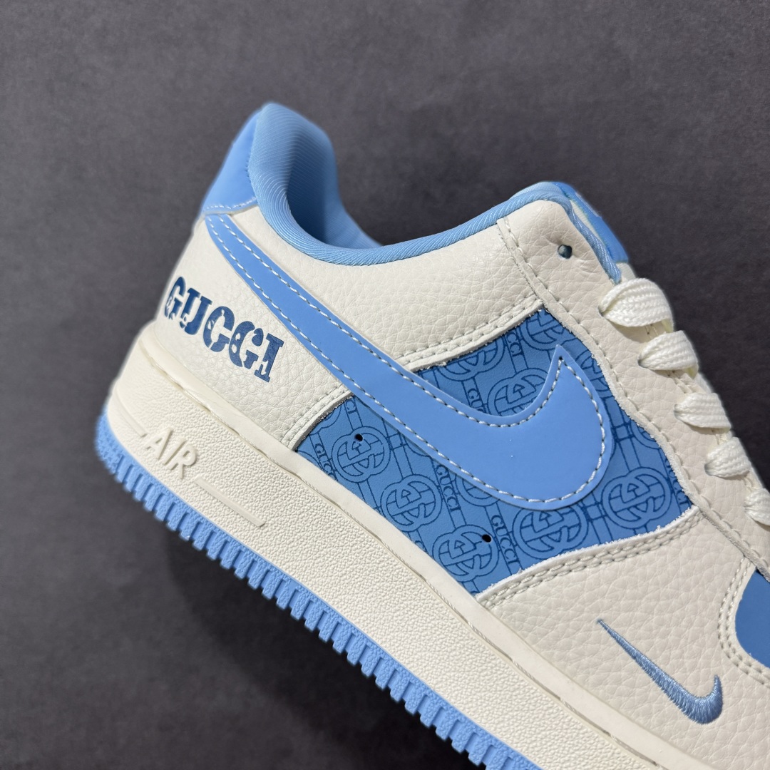 图片[6]-【定制版】Nike Air Force 1 Low 07 x GUCCI 白蓝小钩 原楦头原纸板 打造纯正低帮空军版型 专注外贸渠道 全掌内置蜂窝气垫 原盒配件 原厂中底钢印、拉帮完美 货号：DF0188 067 尺码：36 36.5 37.5 38 38.5 39 40 40.5 41 42 42.5 43 44 44.5 45-选品中心