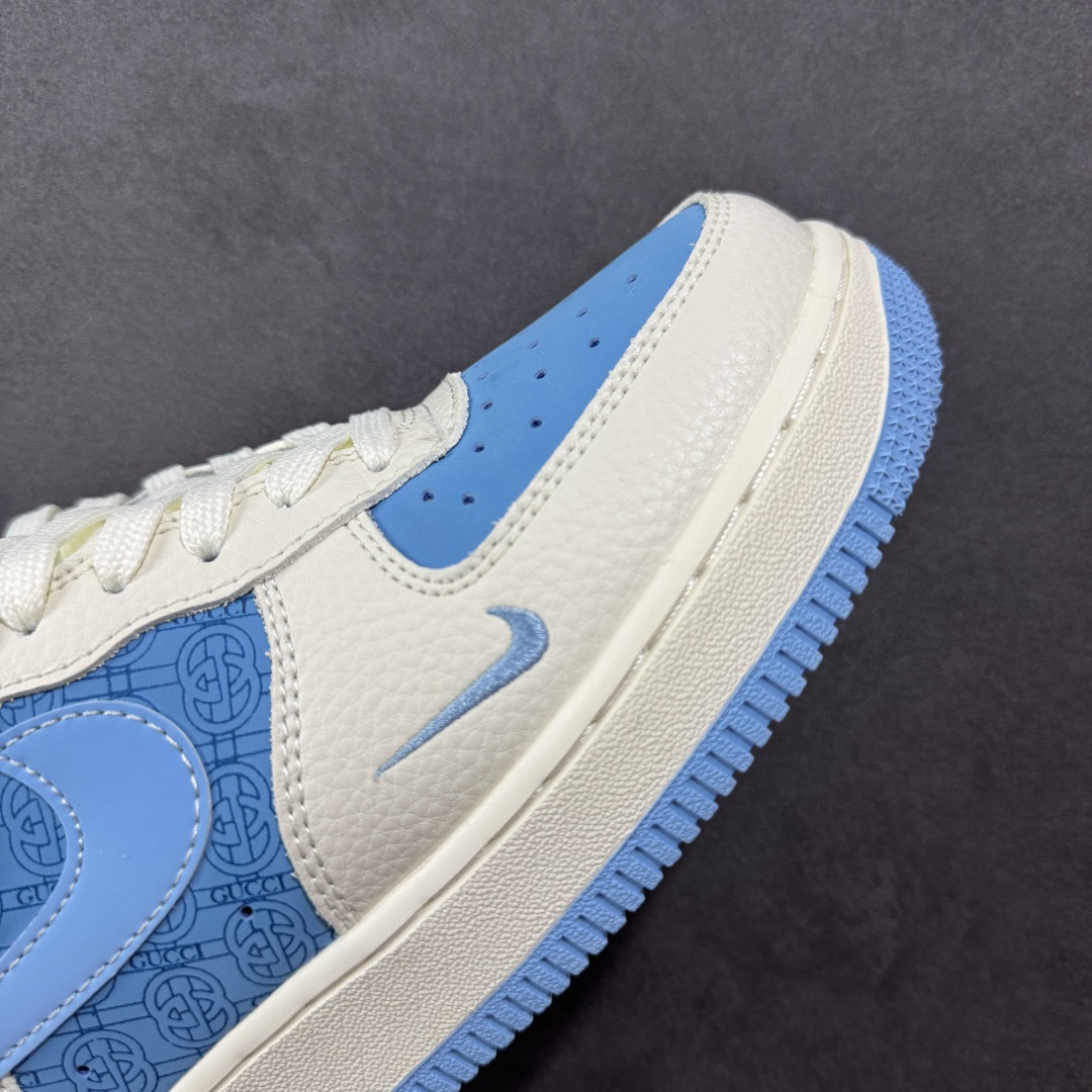 图片[5]-【定制版】Nike Air Force 1 Low 07 x GUCCI 白蓝小钩 原楦头原纸板 打造纯正低帮空军版型 专注外贸渠道 全掌内置蜂窝气垫 原盒配件 原厂中底钢印、拉帮完美 货号：DF0188 067 尺码：36 36.5 37.5 38 38.5 39 40 40.5 41 42 42.5 43 44 44.5 45-选品中心