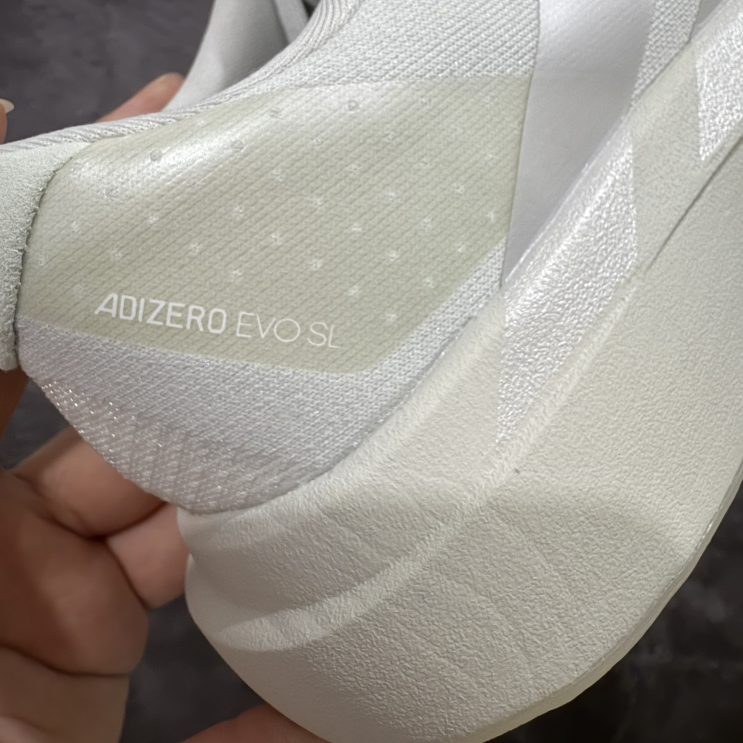 图片[3]-【PK版】AD Adizero Evo SL M 零度系列马拉松轻量竞速运动跑鞋 JR5840 薄荷绿 原材料 内置碳板 原厂网纱潮流 超临界发泡大底 脚感软弹度与原版非常接近 细节目前市场最接近原版品质 尺码：36 36.5 37.5 38 38.5 39 40 40.5 41 42 42.5 43 44 44.5 45 46-选品中心