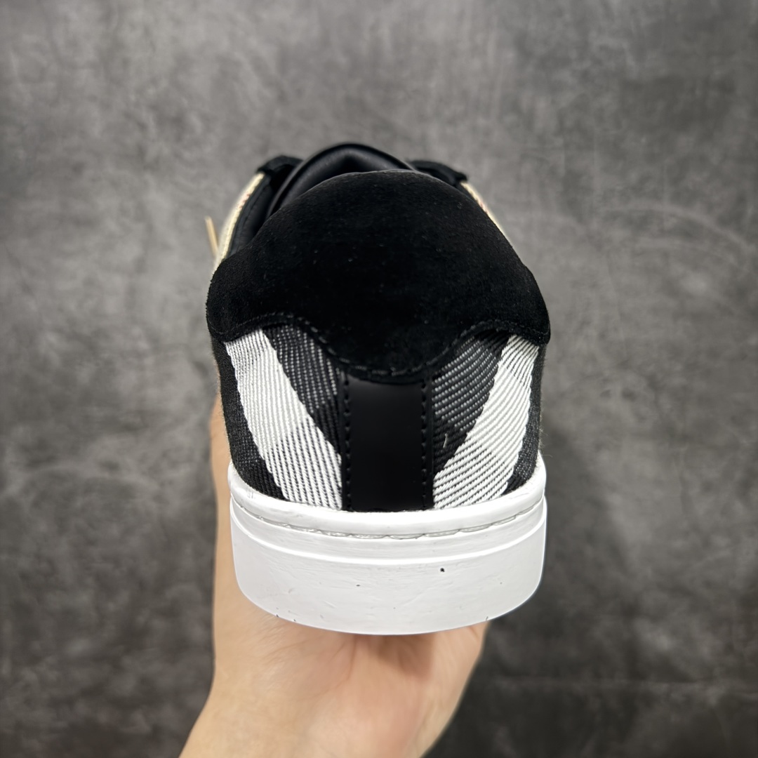  
【莞顶纯原】Burberry博柏利 House BBR格纹麂皮拼皮革 低帮 时尚板鞋 男款 白棕
经