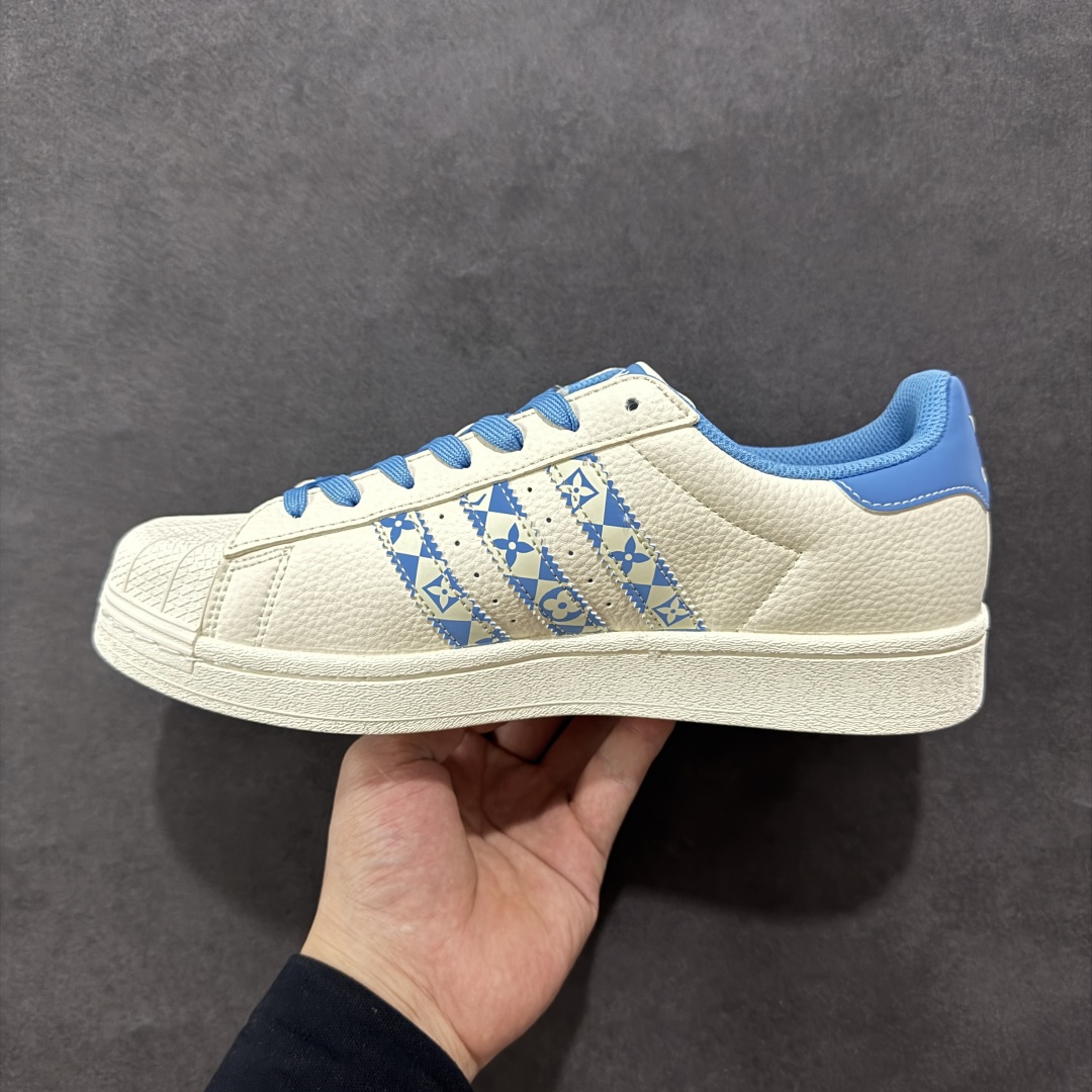 
【定制版】Adidas Originals Superstar x Louis Vuitton 白蓝