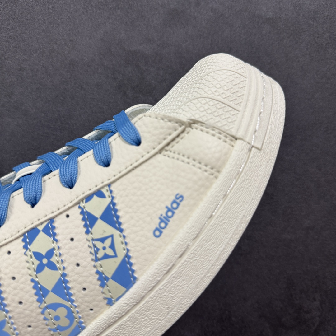  
【定制版】Adidas Originals Superstar x Louis Vuitton 白蓝