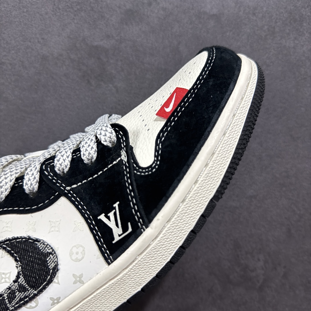 图片[5]-【定制版】Air Jordan 1 Low AJ1 乔1 LV联名 黑布红标 高端定制 低帮复古篮球鞋 YX5066-369  #定制鞋盒 大厂纯原品质出货 超高清洁度 皮料切割干净无任何毛边 细节完美   尺码：36 36.5 37.5 38 38.5 39 40 40.5 41 42 42.5 43 44 44.5 45-选品中心