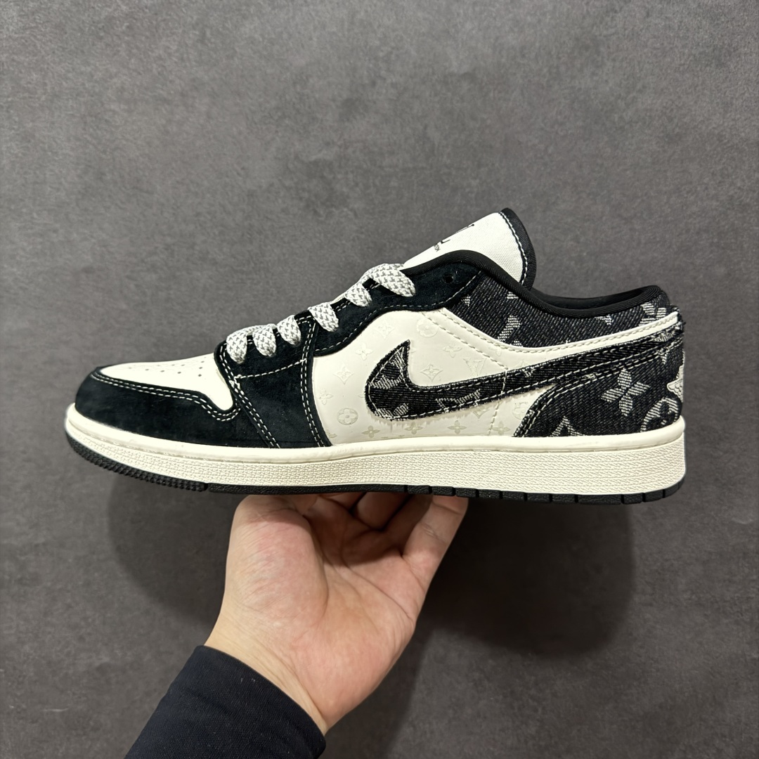 图片[2]-【定制版】Air Jordan 1 Low AJ1 乔1 LV联名 黑布红标 高端定制 低帮复古篮球鞋 YX5066-369  #定制鞋盒 大厂纯原品质出货 超高清洁度 皮料切割干净无任何毛边 细节完美   尺码：36 36.5 37.5 38 38.5 39 40 40.5 41 42 42.5 43 44 44.5 45-选品中心