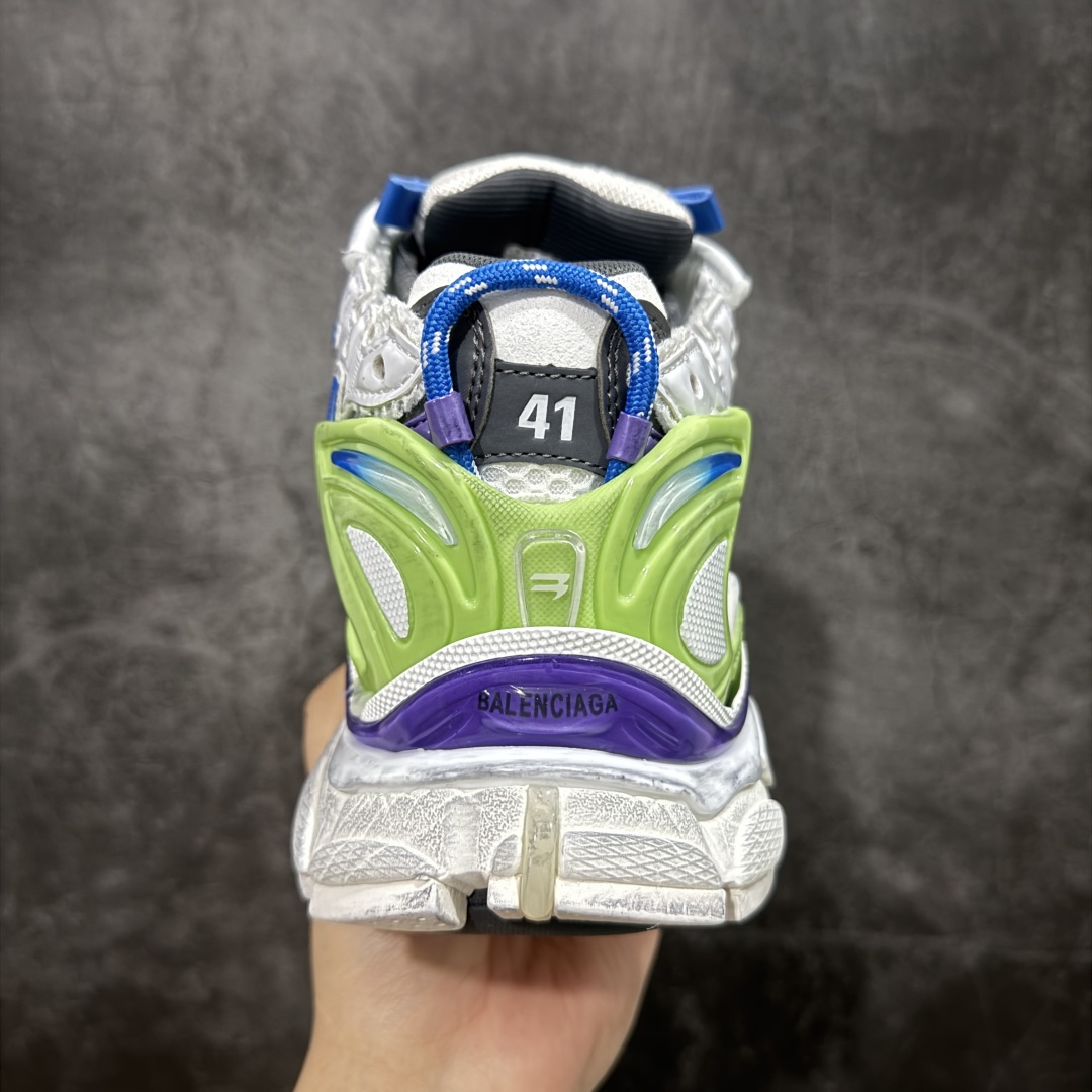 图片[4]-【纯原VG版本】Balenciaga Runner 巴黎世家7代 破坏风 手工做旧款复古老爹鞋 全新外贸版本 核心配合工厂优势供应 该款是通过溢胶 做旧 缝线等细节 展示了设计师 Demna的运动鞋风格 传递复古感 后侧板 翘起的鞋头 展示了 Demna 在结构上的未来构想 尺码：35 36 37 38 39 40 41 42 43 44 45 46-选品中心
