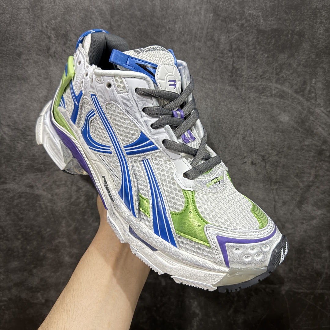 图片[3]-【纯原VG版本】Balenciaga Runner 巴黎世家7代 破坏风 手工做旧款复古老爹鞋 全新外贸版本 核心配合工厂优势供应 该款是通过溢胶 做旧 缝线等细节 展示了设计师 Demna的运动鞋风格 传递复古感 后侧板 翘起的鞋头 展示了 Demna 在结构上的未来构想 尺码：35 36 37 38 39 40 41 42 43 44 45 46-选品中心