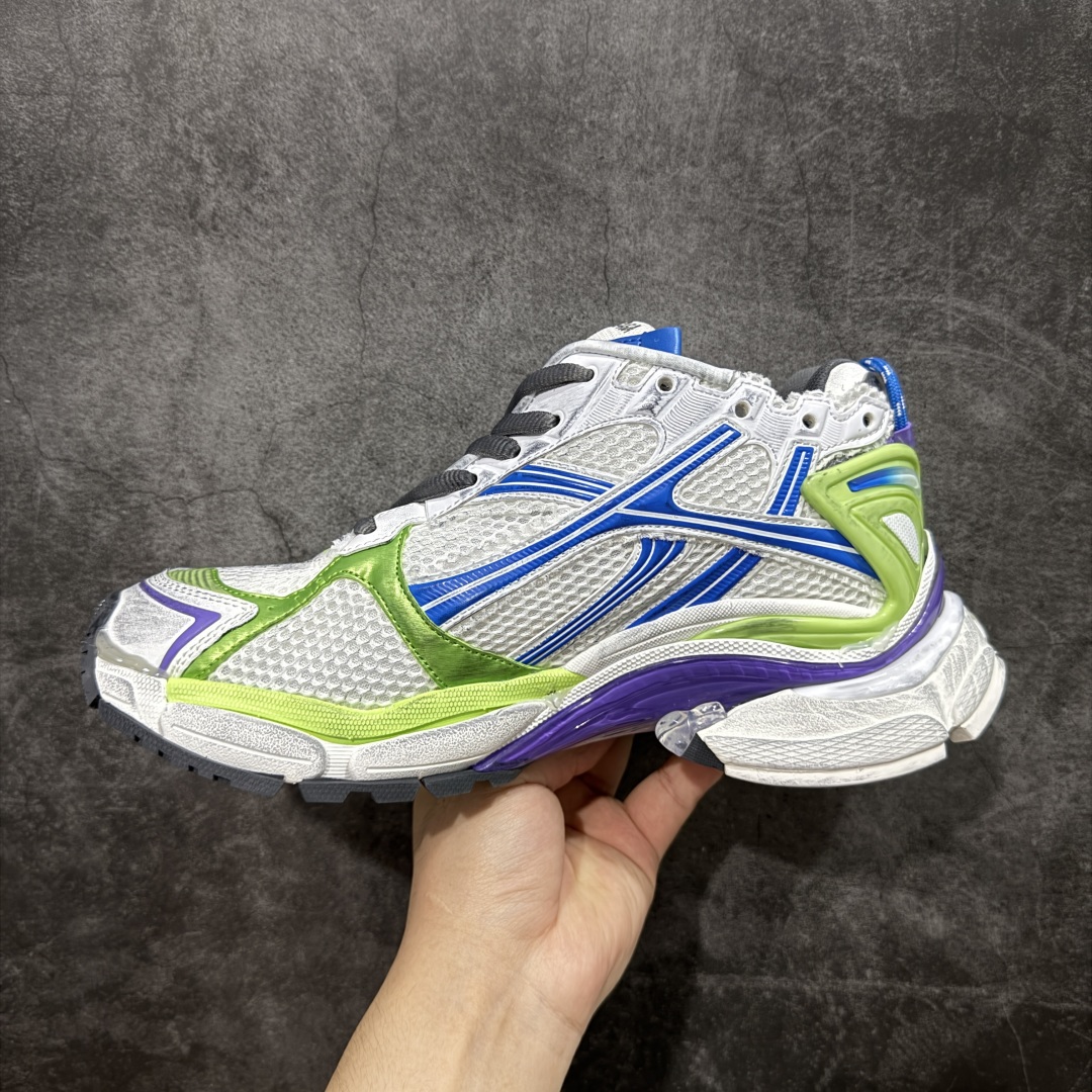 图片[2]-【纯原VG版本】Balenciaga Runner 巴黎世家7代 破坏风 手工做旧款复古老爹鞋 全新外贸版本 核心配合工厂优势供应 该款是通过溢胶 做旧 缝线等细节 展示了设计师 Demna的运动鞋风格 传递复古感 后侧板 翘起的鞋头 展示了 Demna 在结构上的未来构想 尺码：35 36 37 38 39 40 41 42 43 44 45 46-选品中心