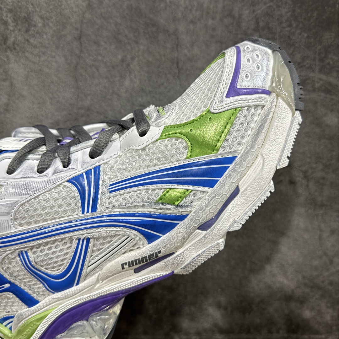 图片[6]-【纯原VG版本】Balenciaga Runner 巴黎世家7代 破坏风 手工做旧款复古老爹鞋 全新外贸版本 核心配合工厂优势供应 该款是通过溢胶 做旧 缝线等细节 展示了设计师 Demna的运动鞋风格 传递复古感 后侧板 翘起的鞋头 展示了 Demna 在结构上的未来构想 尺码：35 36 37 38 39 40 41 42 43 44 45 46-选品中心