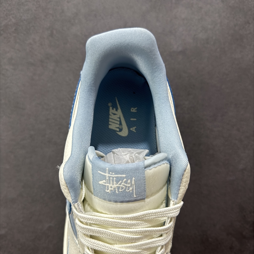 图片[7]-【定制版】Nike Air Force 1 Low 07 x Stussy 白蓝小勾 原楦头原纸板 打造纯正低帮空军版型 专注外贸渠道 全掌内置蜂窝气垫 原盒配件 原厂中底钢印、拉帮完美 货号：KK1988-090 尺码：36 36.5 37.5 38 38.5 39 40 40.5 41 42 42.5 43 44 44.5 45-选品中心