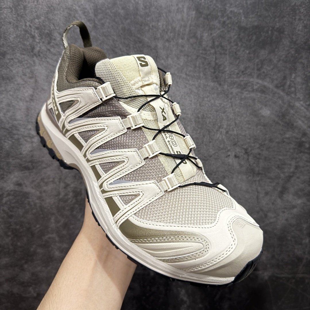 图片[3]-【绿x版】SALOMON XA Pro 3D ADV 萨洛蒙潮流越野机能户外功能鞋 石灰色 478848 新配色出货 纯原外贸平台特供订单 耗时半年巨作 全套原纸板楦头开发 原厂特供网布配套加持 确保原汁原味 完美呈现版型 原档数据独家私模五层组合大底 男女鞋同步官方开发至46.5 原装Ortholite轻量化鞋垫 中底布带钢印编号 原厂TPU锁扣 进口港宝加持 后跟自然饱满 还原公司包裹性 鞋面采用SENSIFT贴合技术 全方位贴合包裹脚型 鞋跟部鞋底牵引设计 提供强大的抓地性能 更适应野外崎岖不平的道路 其3D ADVANCED CHASSIS底盘 材料轻量大化 钉齿设计更具稳定性 防护性 鞋底易磨损区运用CONTAGRIP高耐磨材料 应对城市硬质路面长距离跑考验 尺码：36 36.5 37.5 38 38.5 39 40 40.5 41 42 42.5 43 44 44.5 45 46 46.5-选品中心