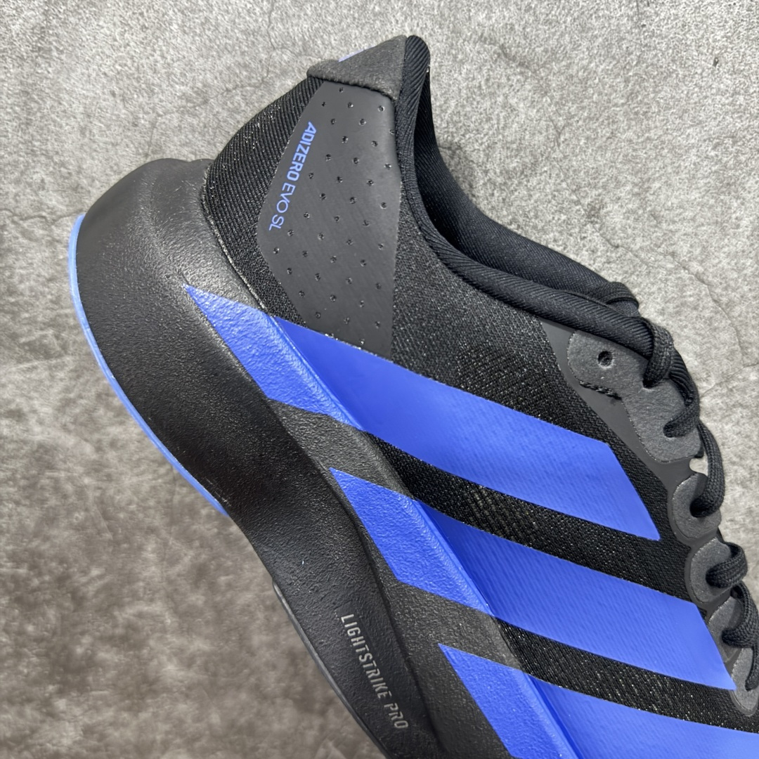 图片[7]-【PK版】AD Adizero Evo SL M 零度系列马拉松轻量竞速运动跑鞋 JP7148 黑蓝 原材料 内置碳板 原厂网纱潮流 超临界发泡大底 脚感软弹度与原版非常接近 细节目前市场最接近原版品质 尺码：36 36.5 37.5 38 38.5 39 40 40.5 41 42 42.5 43 44 44.5 45 46-选品中心
