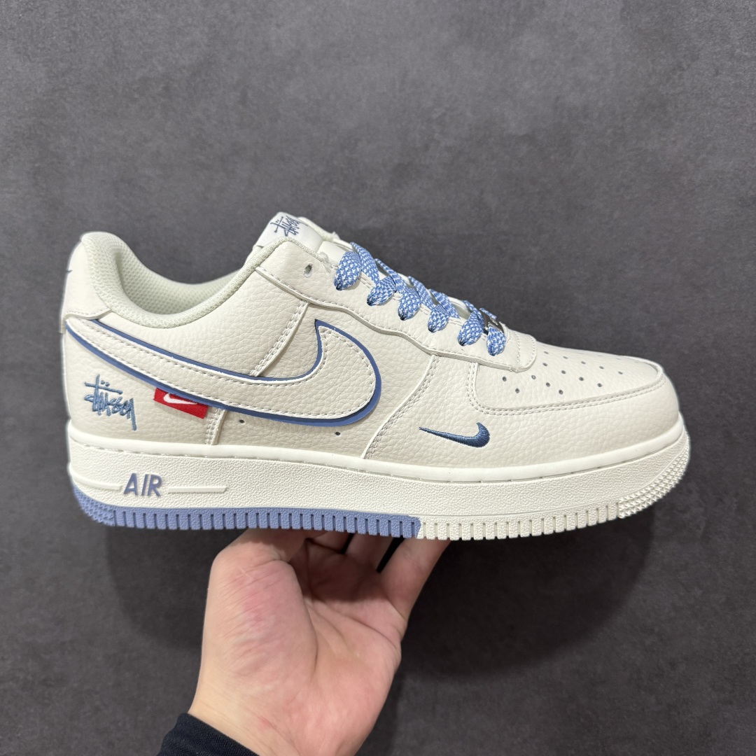 【定制版】Nike Air Force 1 Low 07 x Stussy 白蓝小勾 原楦头原纸板 打造纯正低帮空军版型 专注外贸渠道 全掌内置蜂窝气垫 原盒配件 原厂中底钢印、拉帮完美 货号：CS5288 019 尺码：36 36.5 37.5 38 38.5 39 40 40.5 41 42 42.5 43 44 44.5 45-选品中心