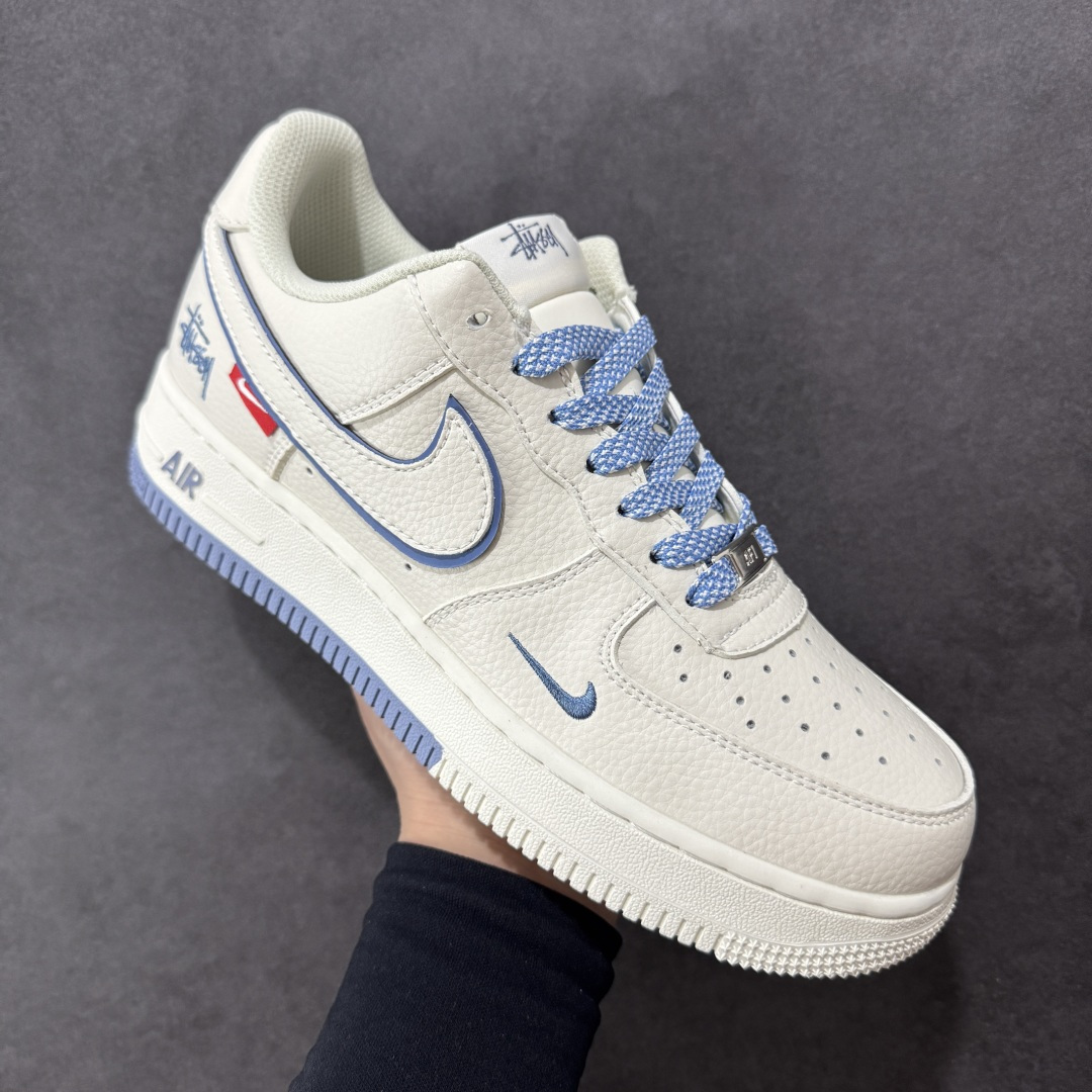 图片[3]-【定制版】Nike Air Force 1 Low 07 x Stussy 白蓝小勾 原楦头原纸板 打造纯正低帮空军版型 专注外贸渠道 全掌内置蜂窝气垫 原盒配件 原厂中底钢印、拉帮完美 货号：CS5288 019 尺码：36 36.5 37.5 38 38.5 39 40 40.5 41 42 42.5 43 44 44.5 45-选品中心