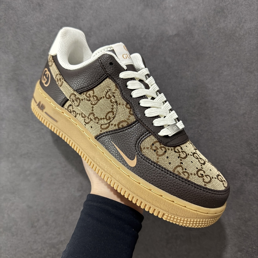 图片[3]-【公司级】Nike Air Force 1\’07 Low 古驰联名 咖啡棕生胶 空军一号低帮休闲板鞋 LW9279-004  #原楦头原纸板 原装鞋盒 定制五金配件 内置全掌气垫 原厂鞋底  尺码：36 36.5 37.5 38 38.5 39 40 40.5 41 42 42.5 43 44 44.5 45-选品中心