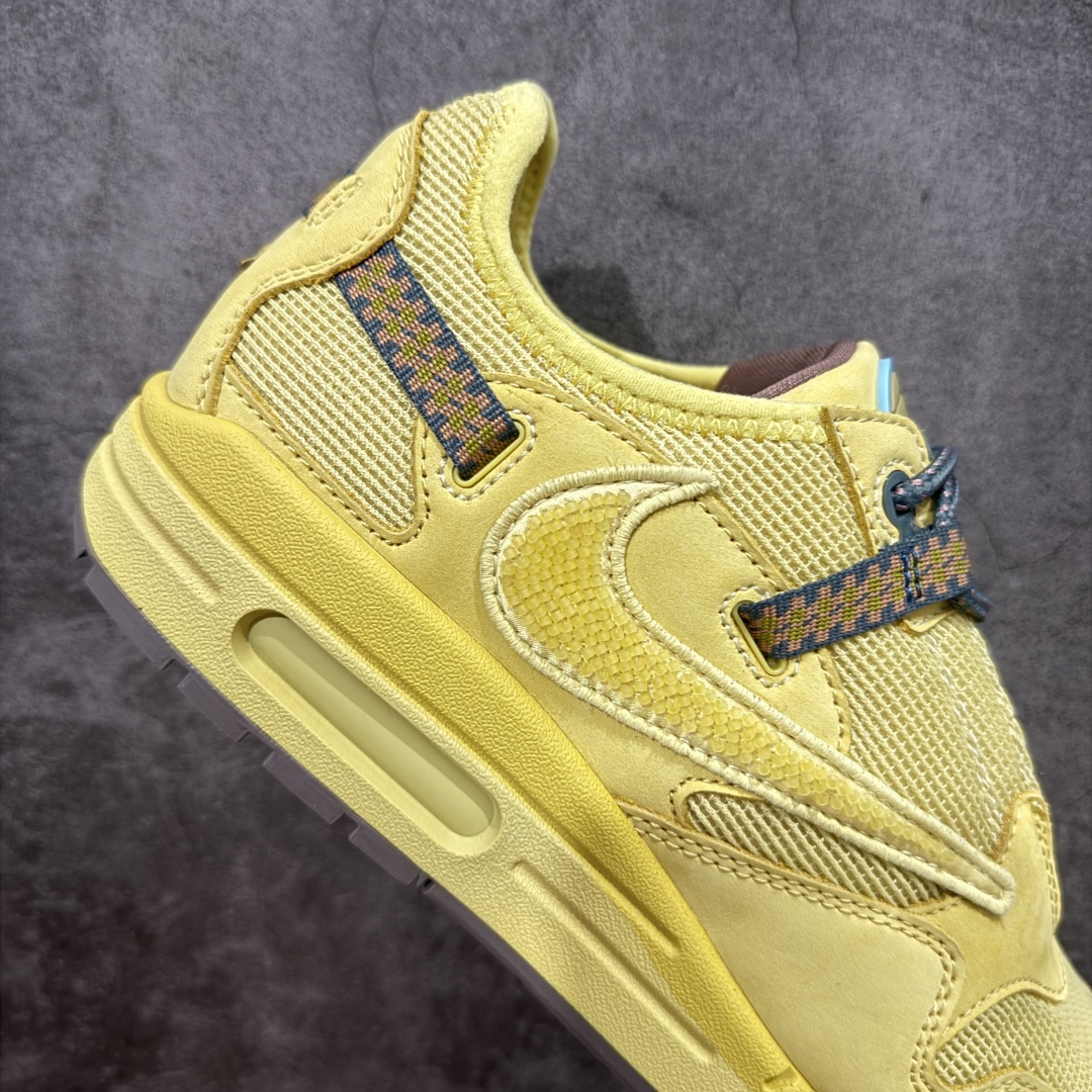 图片[7]-【外贸纯原版】Travis Scott x Nike Air Max 1 \”Saturn Gold\”\’ 复古休闲跑步鞋 小麦色 倒钩 货号：DO9392-700 外贸大厂全新开发出品 多次改良 品质细节完美升级出货 全新原楦档案原纸版数据开发版型 采用同源一致Prime Asia原厂丝光头层磨砂皮革饰片组合原装三明治网布物料 麂皮绒感刷色感十足 原厂材质纯手工复杂串珠效果倒钩子 正确二次成型\’猛帮\’成型工艺❌区别市面版本 升级回弹PU缓震中底材质 全新独家开模底纹橡胶鞋底 尺码：36 36.5 37.5 38 38.5 39 40 40.5 41 42 42.5 43 44 44.5 45 46 47.5（女码后期出货）-选品中心