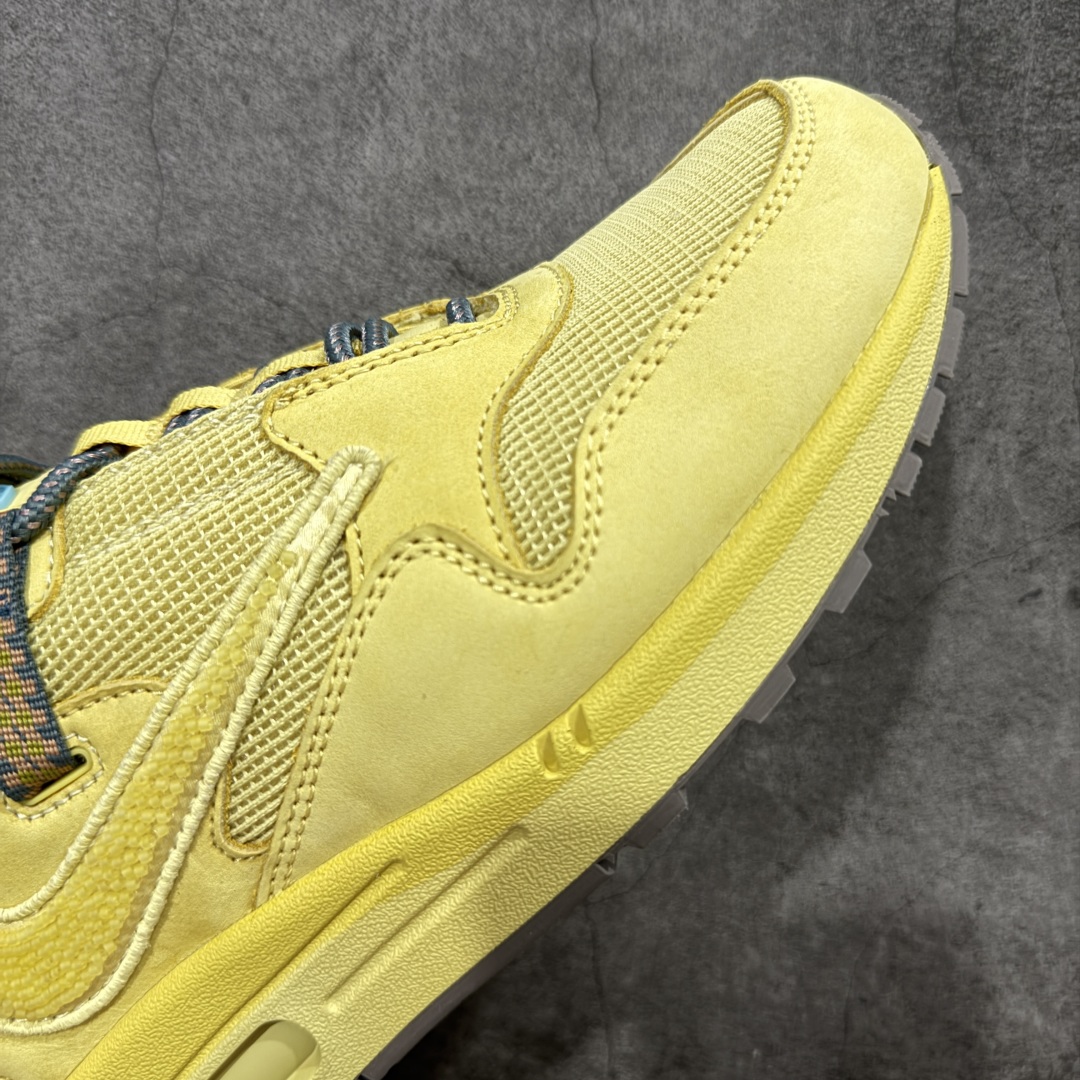 图片[6]-【外贸纯原版】Travis Scott x Nike Air Max 1 \”Saturn Gold\”\’ 复古休闲跑步鞋 小麦色 倒钩 货号：DO9392-700 外贸大厂全新开发出品 多次改良 品质细节完美升级出货 全新原楦档案原纸版数据开发版型 采用同源一致Prime Asia原厂丝光头层磨砂皮革饰片组合原装三明治网布物料 麂皮绒感刷色感十足 原厂材质纯手工复杂串珠效果倒钩子 正确二次成型\’猛帮\’成型工艺❌区别市面版本 升级回弹PU缓震中底材质 全新独家开模底纹橡胶鞋底 尺码：36 36.5 37.5 38 38.5 39 40 40.5 41 42 42.5 43 44 44.5 45 46 47.5（女码后期出货）-选品中心