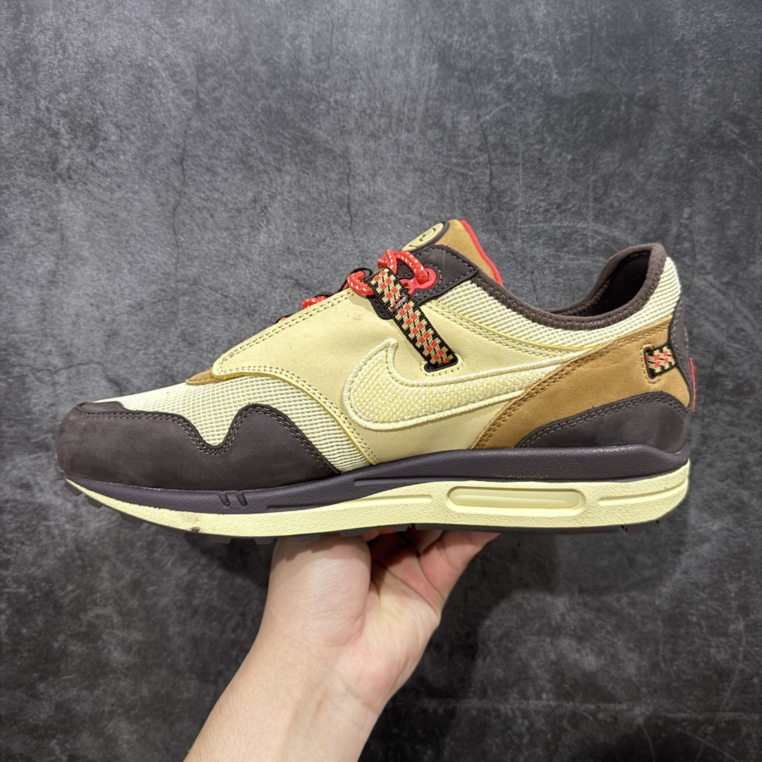 图片[2]-【外贸纯原版】Travis Scott x Nike Air Max 1 TS复古休闲跑步鞋 巴洛克棕卡其色 倒钩 货号：DO9392-200 外贸大厂全新开发出品 多次改良 品质细节完美升级出货 全新原楦档案原纸版数据开发版型 采用同源一致Prime Asia原厂丝光头层磨砂皮革饰片组合原装三明治网布物料 麂皮绒感刷色感十足 原厂材质纯手工复杂串珠效果倒钩子 正确二次成型\’猛帮\’成型工艺❌区别市面版本 升级回弹PU缓震中底材质 全新独家开模底纹橡胶鞋底 尺码：36 36.5 37.5 38 38.5 39 40 40.5 41 42 42.5 43 44 44.5 45 46 47.5（女码后期出货）-选品中心