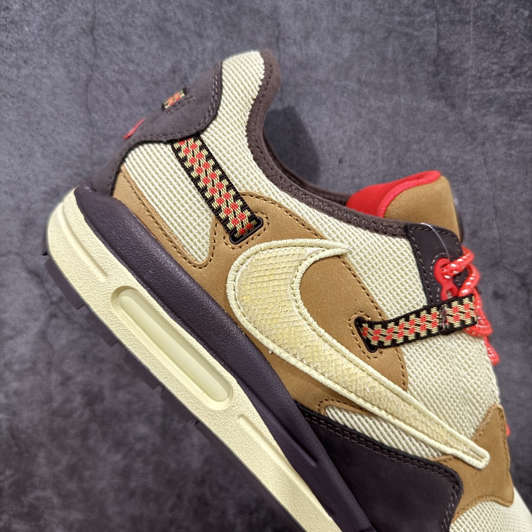图片[7]-【外贸纯原版】Travis Scott x Nike Air Max 1 TS复古休闲跑步鞋 巴洛克棕卡其色 倒钩 货号：DO9392-200 外贸大厂全新开发出品 多次改良 品质细节完美升级出货 全新原楦档案原纸版数据开发版型 采用同源一致Prime Asia原厂丝光头层磨砂皮革饰片组合原装三明治网布物料 麂皮绒感刷色感十足 原厂材质纯手工复杂串珠效果倒钩子 正确二次成型\’猛帮\’成型工艺❌区别市面版本 升级回弹PU缓震中底材质 全新独家开模底纹橡胶鞋底 尺码：36 36.5 37.5 38 38.5 39 40 40.5 41 42 42.5 43 44 44.5 45 46 47.5（女码后期出货）-选品中心