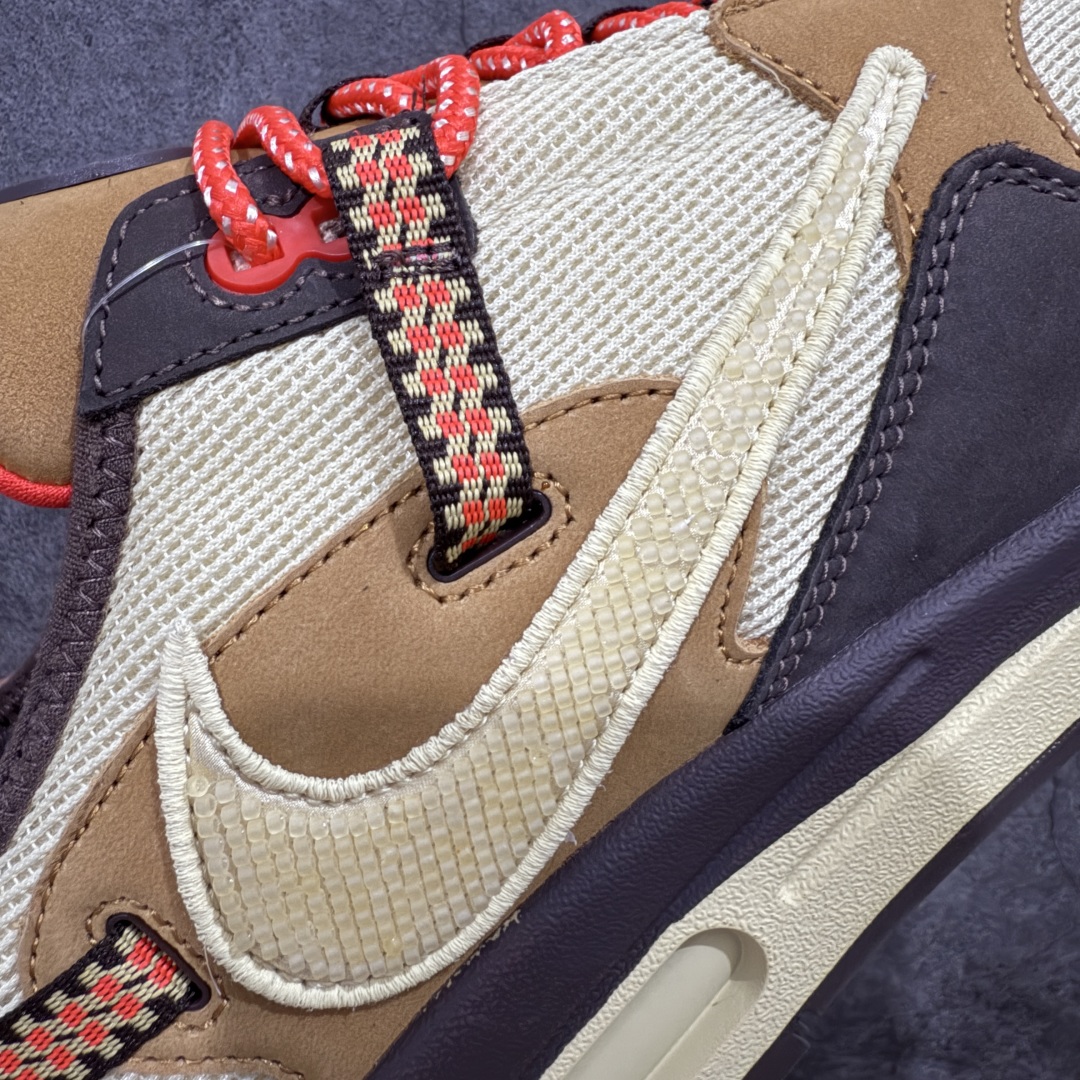 图片[3]-【外贸纯原版】Travis Scott x Nike Air Max 1 TS复古休闲跑步鞋 巴洛克棕卡其色 倒钩 货号：DO9392-200 外贸大厂全新开发出品 多次改良 品质细节完美升级出货 全新原楦档案原纸版数据开发版型 采用同源一致Prime Asia原厂丝光头层磨砂皮革饰片组合原装三明治网布物料 麂皮绒感刷色感十足 原厂材质纯手工复杂串珠效果倒钩子 正确二次成型\’猛帮\’成型工艺❌区别市面版本 升级回弹PU缓震中底材质 全新独家开模底纹橡胶鞋底 尺码：36 36.5 37.5 38 38.5 39 40 40.5 41 42 42.5 43 44 44.5 45 46 47.5（女码后期出货）-选品中心