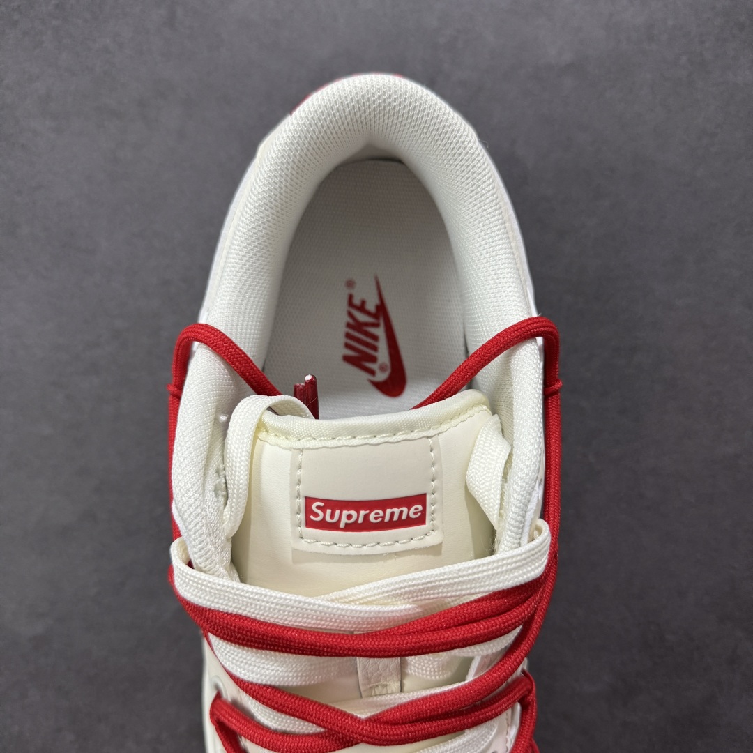 图片[7]-【定制版】Nike SB Dunk Low Sup联名 白红绑带 周年高端定制 低帮休闲板鞋  #定制鞋盒 大厂纯原品质出货 超高清洁度 皮料切割干净无任何毛边 细节完美 货号：DM6868-085  尺码：36 36.5 37.5 38 36.5 39 40 40.5 41 42 42.5 43 44 44.5 45-选品中心
