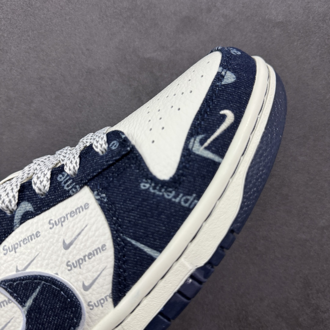 图片[5]-【定制版】Nike SB Dunk Low Sup联名 深蓝牛仔 周年高端定制 低帮休闲板鞋  #3M反光 夜光效果 定制鞋盒 大厂纯原品质出货 超高清洁度 皮料切割干净无任何毛边 细节完美   货号：SC9207-415 尺码：36 36.5 37.5 38 36.5 39 40 40.5 41 42 42.5 43 44 44.5 45-选品中心