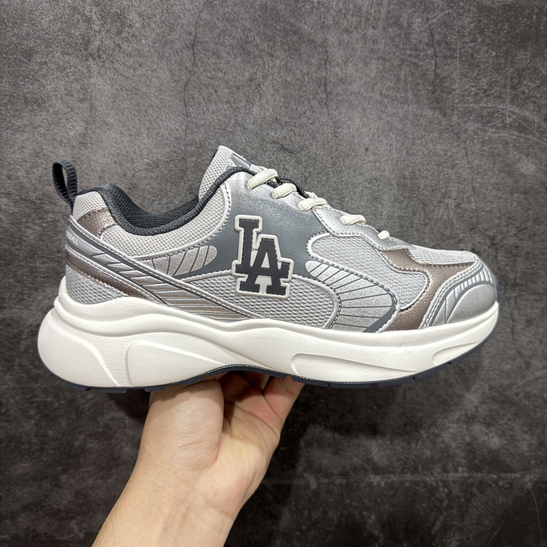  
【纯原订单】MLB Chunky Runner 2024S 复古印花老爹鞋系列低帮轻量增高厚底百搭休