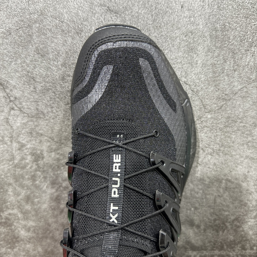 图片[5]-【巅峰版】SALOMON萨洛蒙 XT PU.RE ADVANCED 舒适百搭耐磨 低帮 越野跑步鞋 男女同款 黑色 474460 萨洛蒙潮流越野机能户外功能鞋 纯原外贸平台特供订单 耗时半年巨作 全套原纸板楦头开发 原厂特供网布配套加持 确保原汁原味 完美呈现版型 原档数据独家私模五层组合大底 男女鞋同步官方开发至46.5 原装Ortholite轻量化鞋垫 中底布带钢印编号 原厂TPU锁扣 进口港宝加持 后跟自然饱满 还原公司包裹性 基于 SALOMON 初代 XT 鞋身造型并搭载 4D ADVANCED CHASSIS™ 大底打造而成 带来了多项足部控制与保护等功能性 如在运动过程中控制左右晃动的过程而提高稳定性、改善长途越野过程中足中到足尖的过渡、提高感知岩石的精确度以抵抗尖锐物体对脚底的伤害以及采用动态缓冲来增强穿着舒适感 从而减轻疲劳感 使其成为一双舒适且安全的户外之履 尺码：36 36.5 37.5 38 38.5 39 40 40.5 41 42 42.5 43 44 44.5 45-选品中心