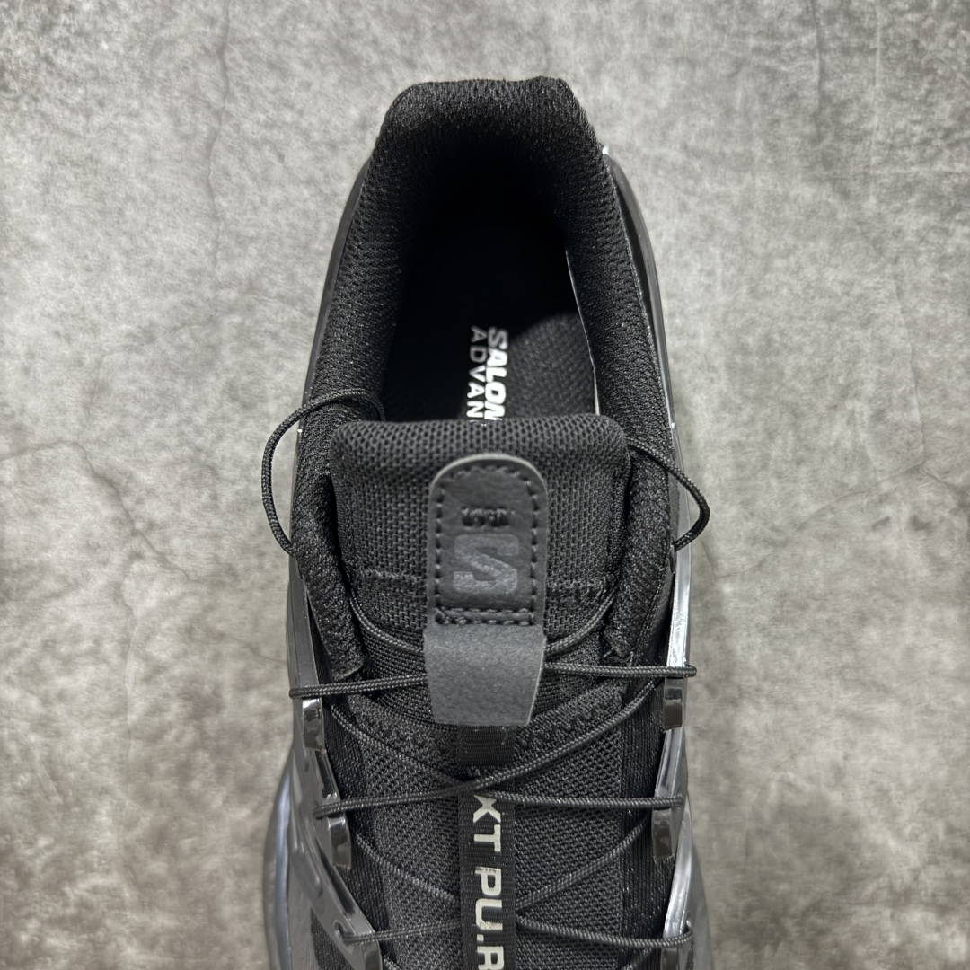 图片[8]-【巅峰版】SALOMON萨洛蒙 XT PU.RE ADVANCED 舒适百搭耐磨 低帮 越野跑步鞋 男女同款 黑色 474460 萨洛蒙潮流越野机能户外功能鞋 纯原外贸平台特供订单 耗时半年巨作 全套原纸板楦头开发 原厂特供网布配套加持 确保原汁原味 完美呈现版型 原档数据独家私模五层组合大底 男女鞋同步官方开发至46.5 原装Ortholite轻量化鞋垫 中底布带钢印编号 原厂TPU锁扣 进口港宝加持 后跟自然饱满 还原公司包裹性 基于 SALOMON 初代 XT 鞋身造型并搭载 4D ADVANCED CHASSIS™ 大底打造而成 带来了多项足部控制与保护等功能性 如在运动过程中控制左右晃动的过程而提高稳定性、改善长途越野过程中足中到足尖的过渡、提高感知岩石的精确度以抵抗尖锐物体对脚底的伤害以及采用动态缓冲来增强穿着舒适感 从而减轻疲劳感 使其成为一双舒适且安全的户外之履 尺码：36 36.5 37.5 38 38.5 39 40 40.5 41 42 42.5 43 44 44.5 45-选品中心