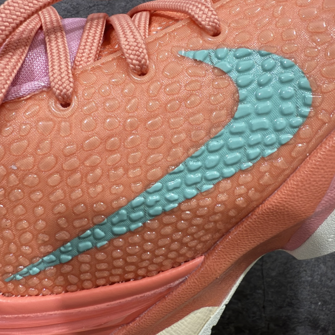 图片[7]-【MX纯原】NK Zoom Kobe 6 Protro 科比六代 PE2025-106 圈内顶级批次 完美复刻公司货 前掌超大Zoom Turbo气垫 后掌EVA缓震 真正的原汁原味 还原ZP脚感 全身鞋材卡料色独家定制 唯一正确喷漆工艺Swoosh 正确凹凸蛇鳞工艺 正确鞋面渐变效果 内全置真动飞态线 独立原厂模具 最大尺码达到48.5码 首批不拼图大几率过验 亲测已过 支持各种高强度实战 无需担心 上脚价 补货周期极长 脚宽建议买大半码 科比系列前掌偏窄 不影响二次销售 支持七天无理由退换 尺码：41 42 42.5 43 44 44.5 45 45.5 46 47.5-选品中心