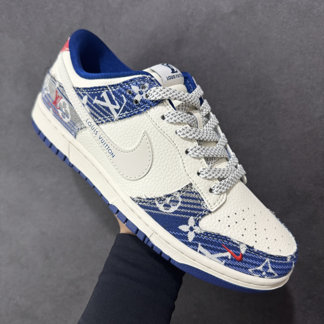 定制版 Nike SB Dunk Low 联名 LV牛仔印花 周年高端定制 低帮休闲板鞋 FC1688-234