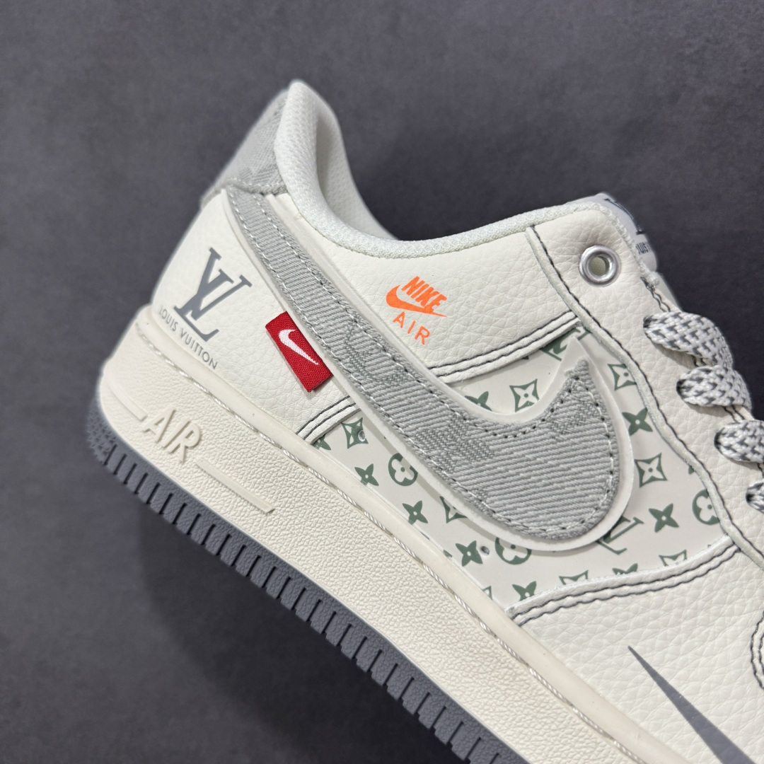 定制版 Nike Air Force 1'07 Low LV联名 灰布勾灰底 空军一号低帮休闲板鞋 YX5066-346