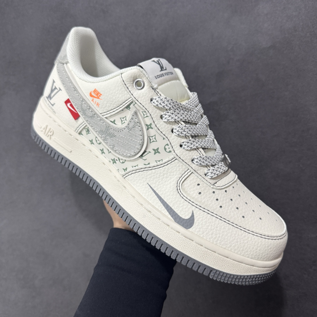 定制版 Nike Air Force 1'07 Low LV联名 灰布勾灰底 空军一号低帮休闲板鞋 YX5066-346