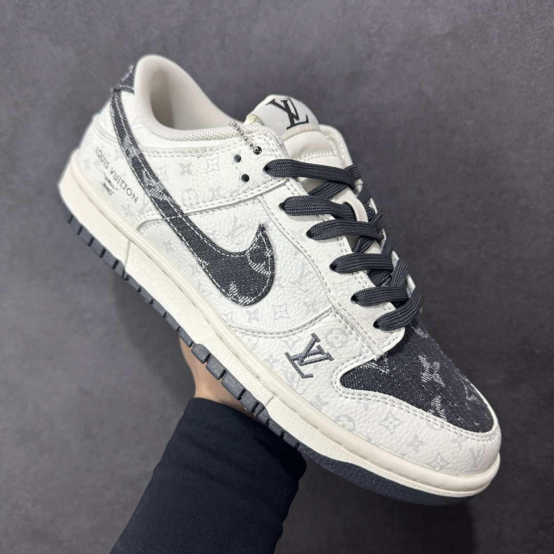 定制版 Nike SB Dunk Low LV联名 碳灰牛仔 周年高端定制 低帮休闲板鞋 SC9772-801