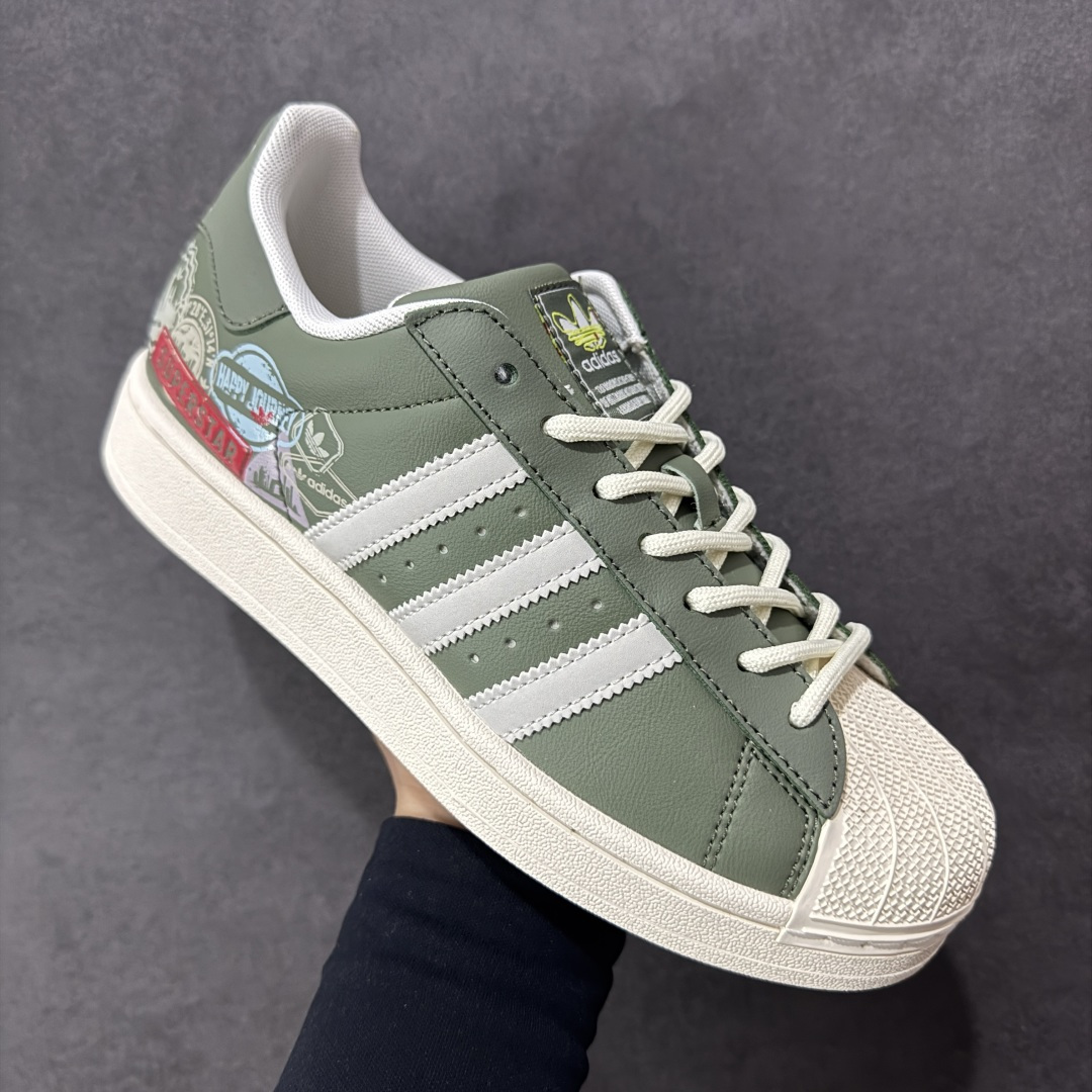 定制版 阿迪达斯/三叶草Adidas Originals Superstar II 经典贝壳头系列低帮百搭休闲运动板鞋 JR1331