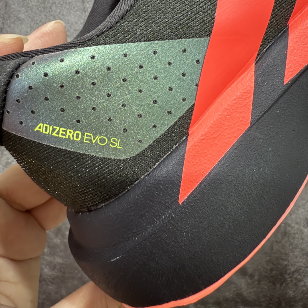 图片[3]-【PK版】AD Adizero Evo SL M 零度系列马拉松轻量竞速运动跑鞋 JP7148 黑红 原材料 内置碳板 原厂网纱潮流 超临界发泡大底 脚感软弹度与原版非常接近 细节目前市场最接近原版品质 尺码：36 36.5 37.5 38 38.5 39 40 40.5 41 42 42.5 43 44 44.5 45 46-选品中心