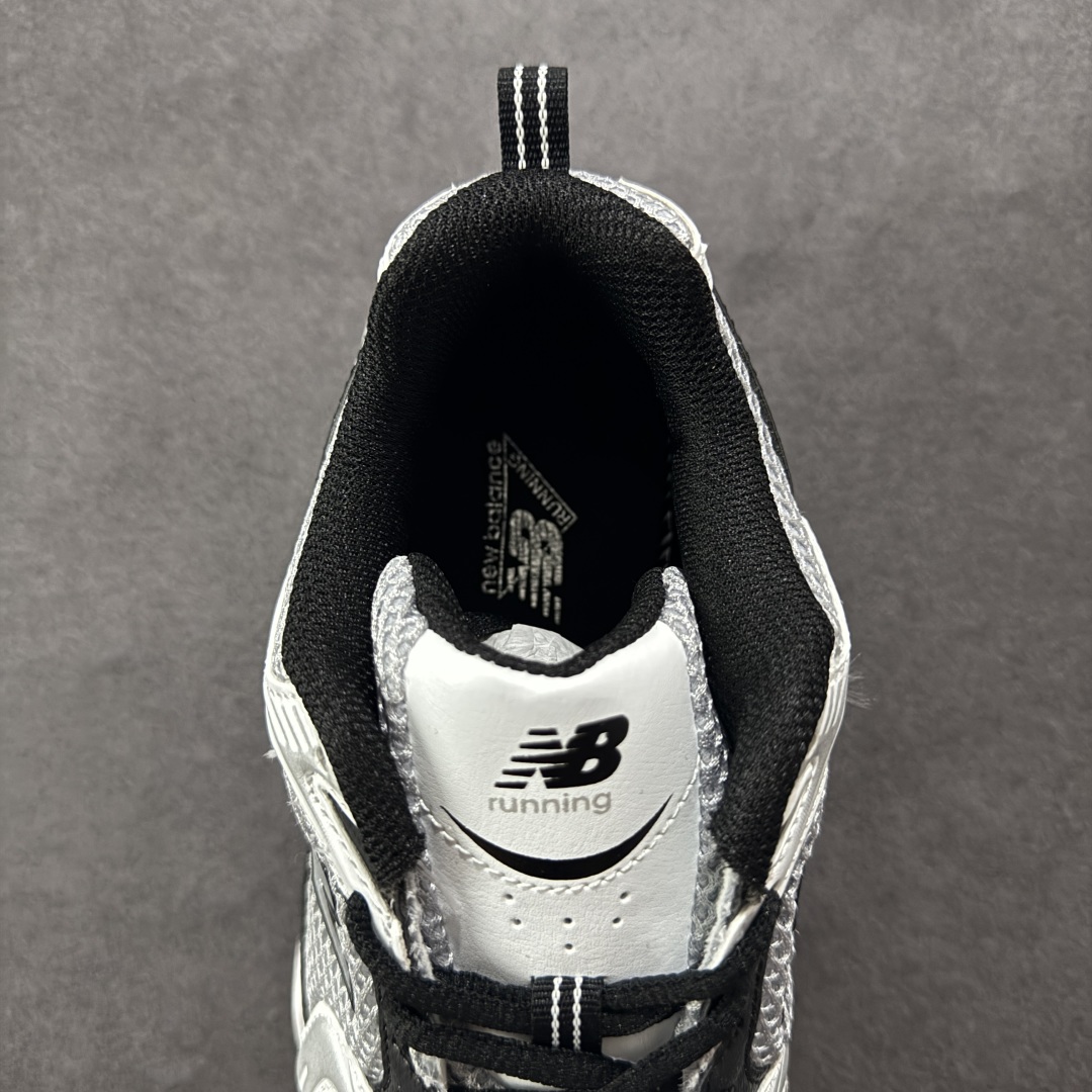图片[7]-【K8版本】New Balance NB530 新百伦复古透气跑步鞋 抛弃过往以皮革为主的人气轮廓 以极具复古风范的跑鞋外观呈现 设计上全鞋以简约清爽的纯白色作基底 鞋身覆盖大面积织物网眼材质 并于鞋头、鞋带孔眼片等细节处点缀对比鲜明的反光银镀层凸显 鞋舌、侧身等位置则辅以一贯的「N」字标志和品牌徽标彰显身份 最后通过搭载的 ABZORB 缓震中底完善整体造型 货号：MR530USX 尺码：36-45带半码-选品中心