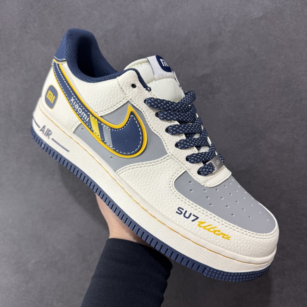 图片[3]-【定制版】海外限量发售！公司级NIke Air Force 1 \’07 Low “xiaomi联名——流星蓝”空军一号 低帮 运动鞋 休闲鞋 折边针车 工艺难度大 原楦头原纸板 原装鞋盒 定制五金配件 内置全掌气垫 原厂鞋底 货号：XX3168-213 尺码：36 36.5 37.5 38 38.5 39 40 40.5 41 42 42.5 43 44 44.5 45-选品中心