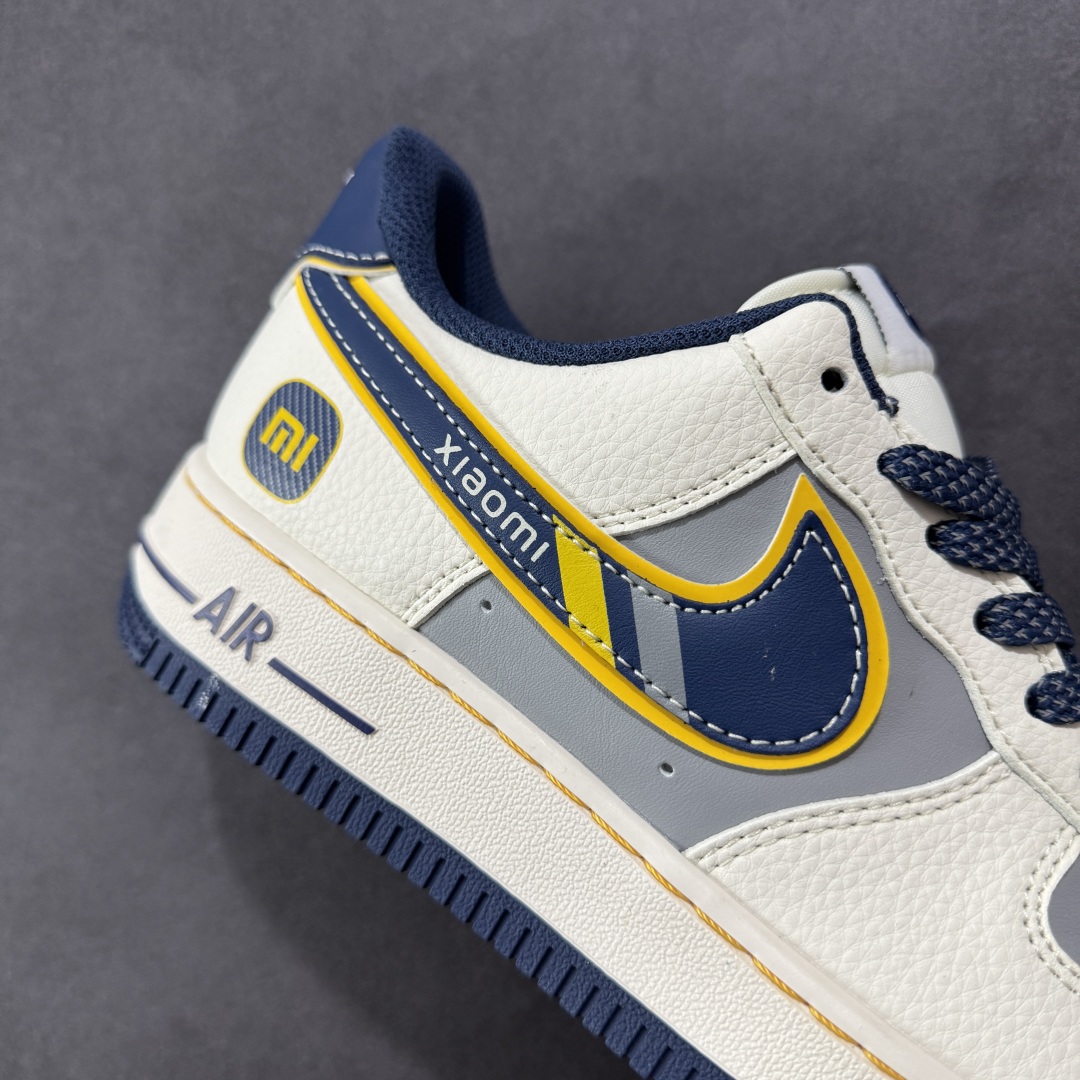 图片[6]-【定制版】海外限量发售！公司级NIke Air Force 1 \’07 Low “xiaomi联名——流星蓝”空军一号 低帮 运动鞋 休闲鞋 折边针车 工艺难度大 原楦头原纸板 原装鞋盒 定制五金配件 内置全掌气垫 原厂鞋底 货号：XX3168-213 尺码：36 36.5 37.5 38 38.5 39 40 40.5 41 42 42.5 43 44 44.5 45-选品中心